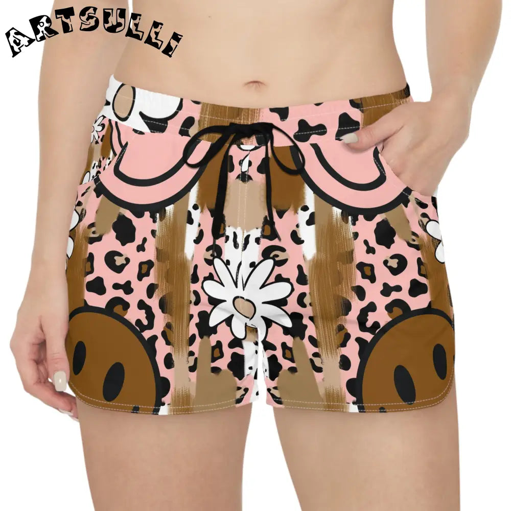 JAKKOUTTHEBXX Sutfin Ghosts Pop Art Women’s Casual Shorts (AOP)