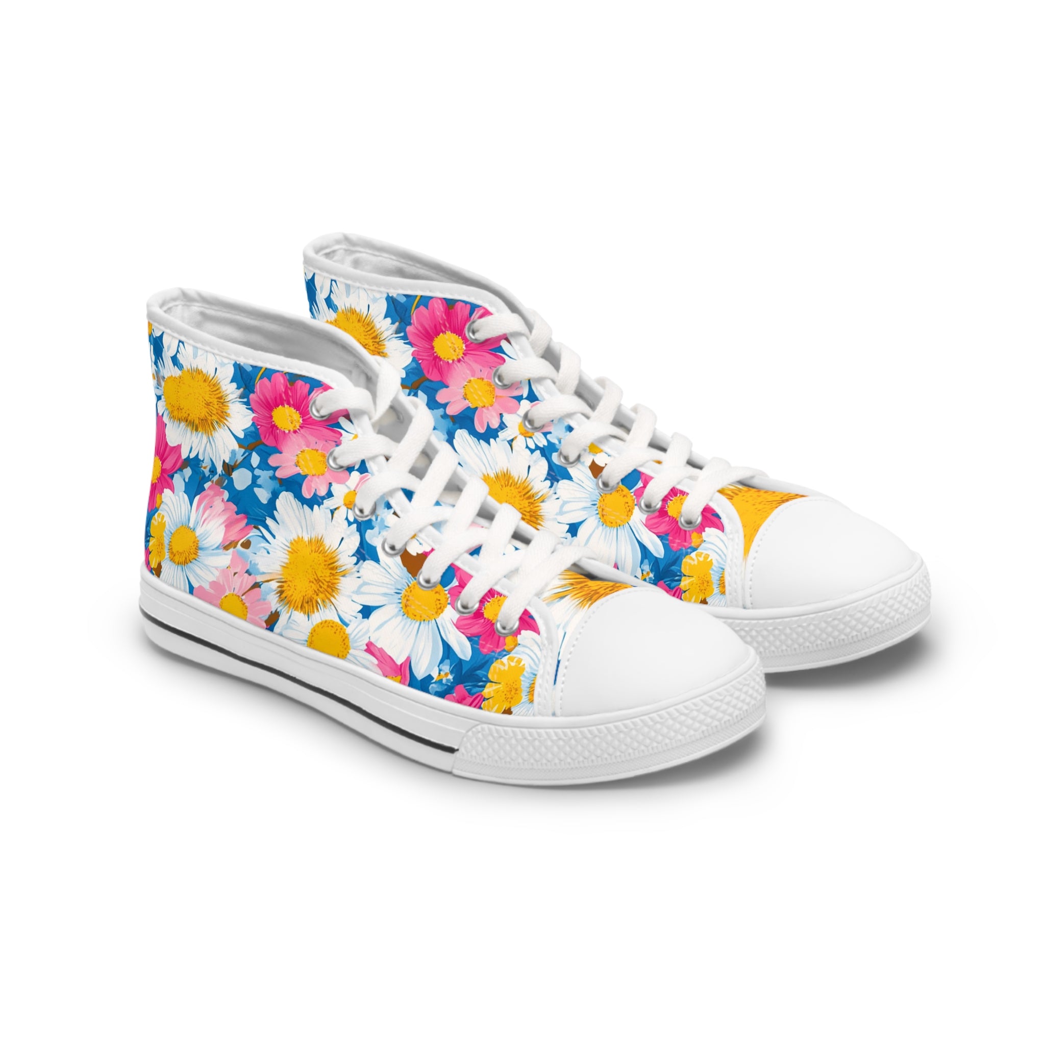 CDG Daisy Dream II Multi-Color Women's High Top Sneakers, Artsulli - Art is Long, Life is Short, Shoes, Size, US 5.5, Color, White sole, , , 22888115526880