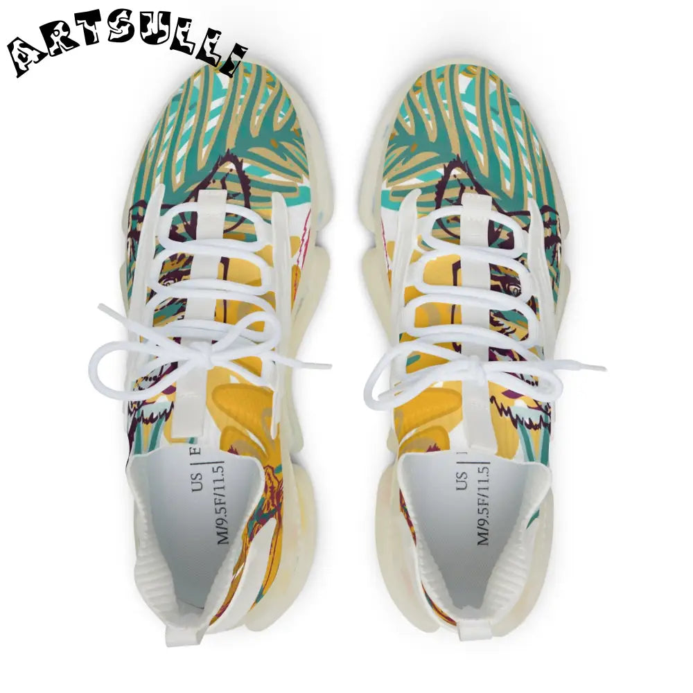 JAKKOUTTHEBXX Tropical Jungle Tigers Brown and Green Men’s Mesh