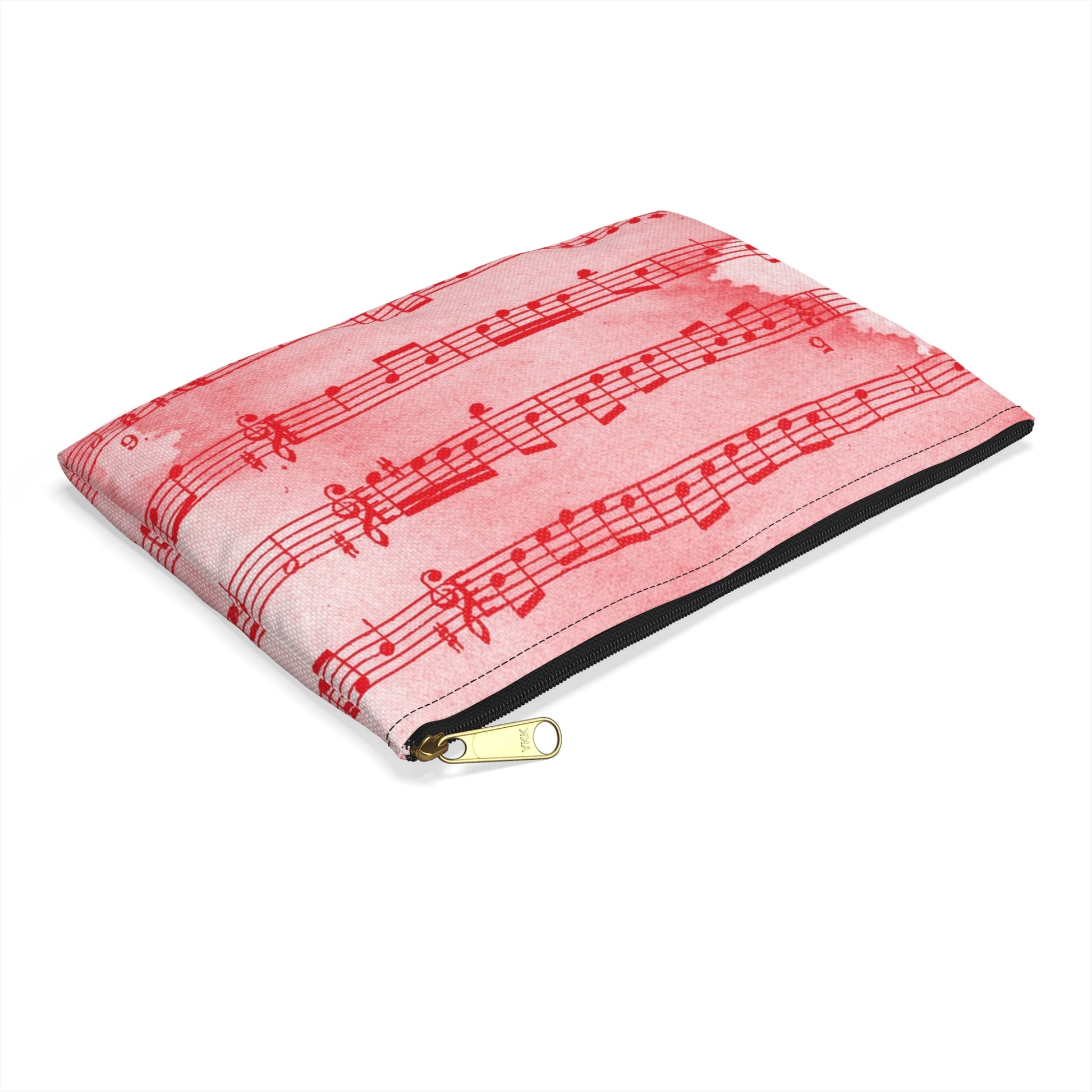 Drip Spill Type Beat Sheet Music Red Accessory Pouch, Artsulli - Art is Long, Life is Short, Bags, , , , , , , 