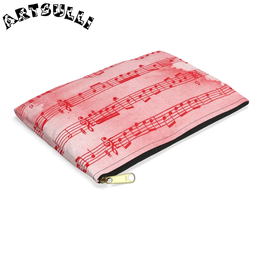 JAKKOUTTHEBXX Red Musical Note Zippered Pouch 2025