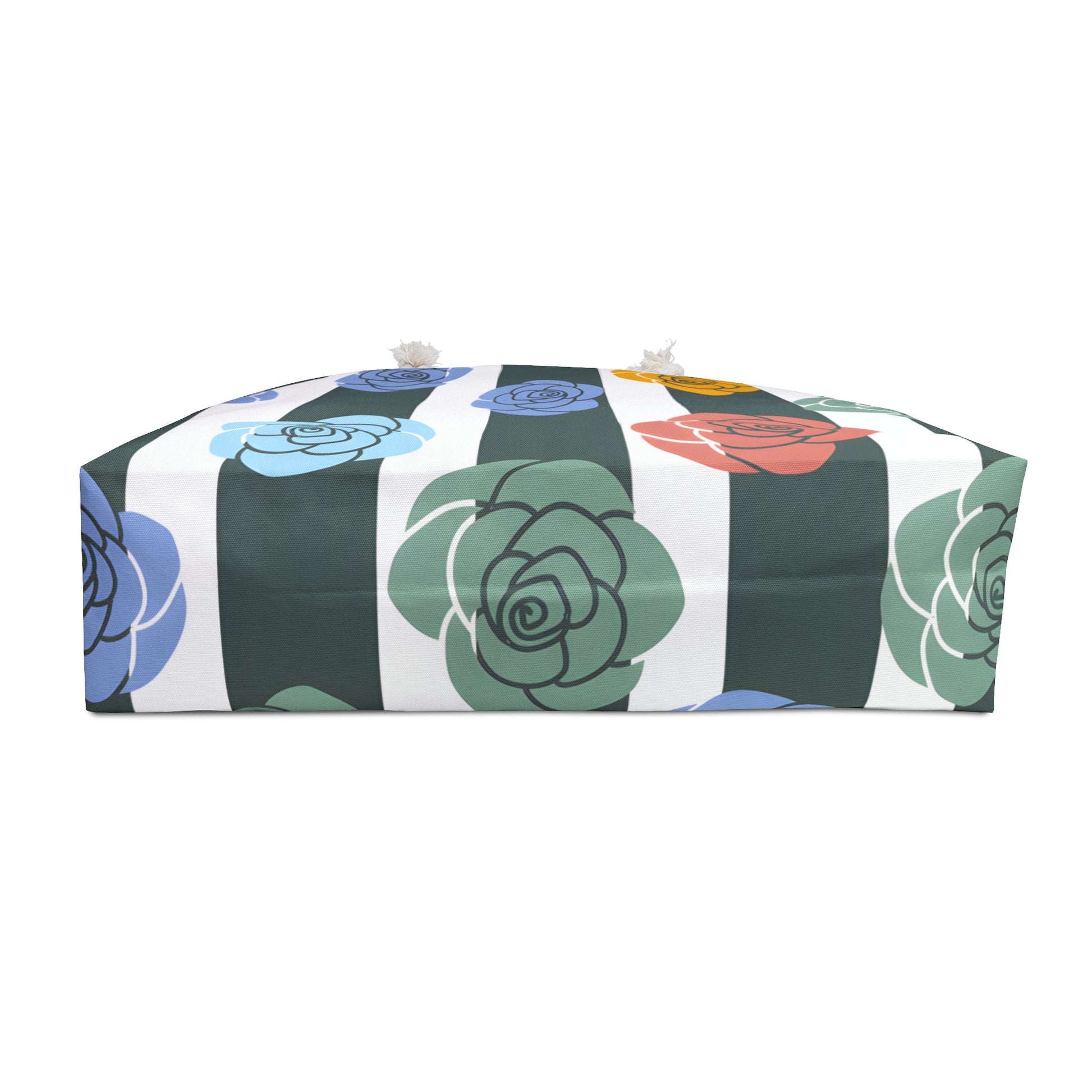 Stripes x Roses II Black and White Weekender Bag, Artsulli - Art is Long, Life is Short, Bags, , , , , , , 