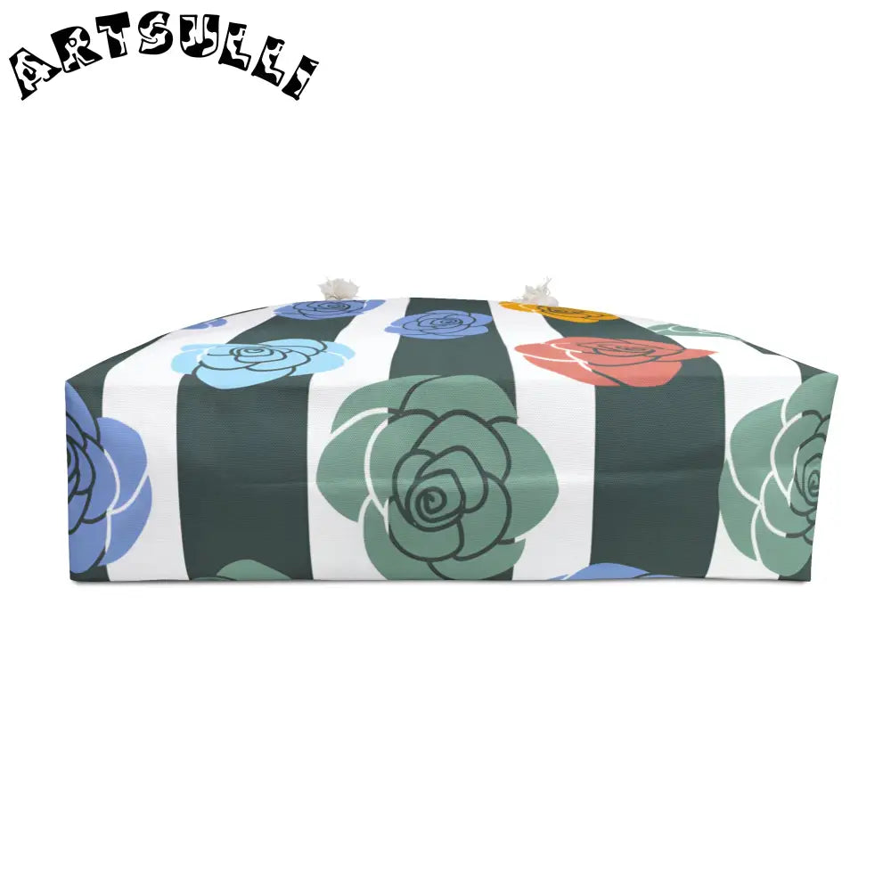 JAKKOUTTHEBXX Stripes x Roses II Black and White Weekender Bag