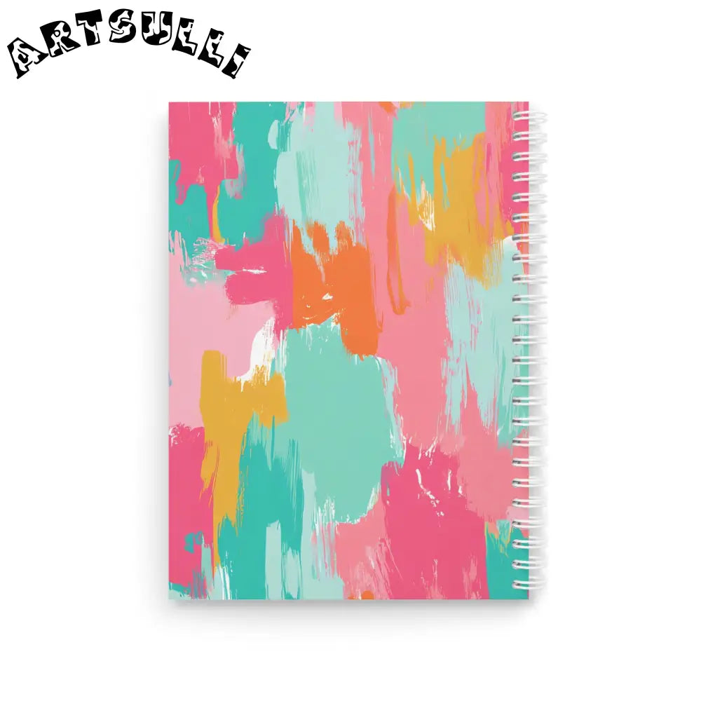 JAKKOUTTHEBXX Preppy Pixel Bloom Spiral Notebook JAKKOUTTHEBXX