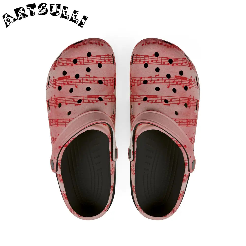 JAKKOUTTHEBXX Pink Music Note EVA Foam Clogs 2025