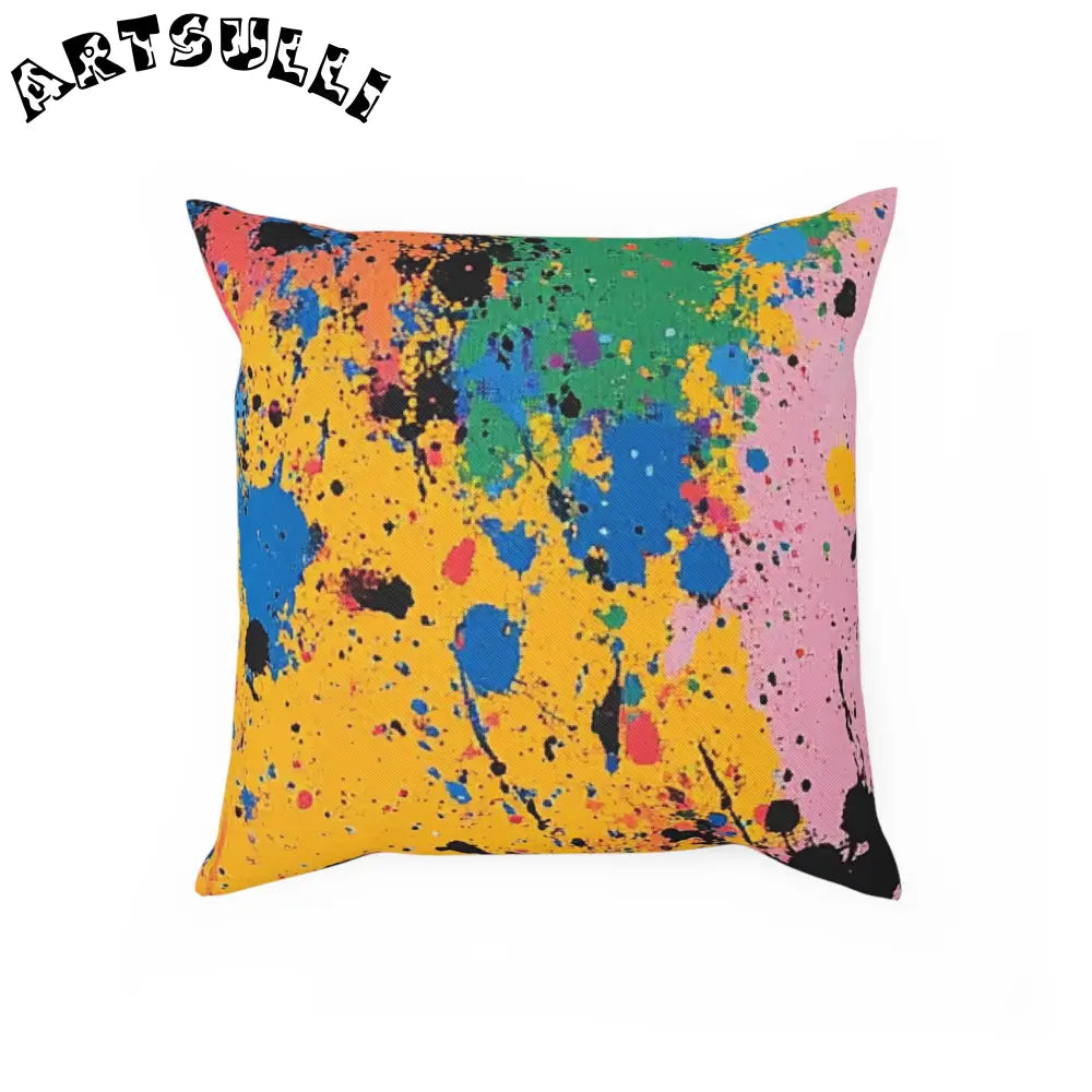 JAKKOUTTHEBXX The Colors Of Paint Splatter Cushion JAKKOUTTHEBXX