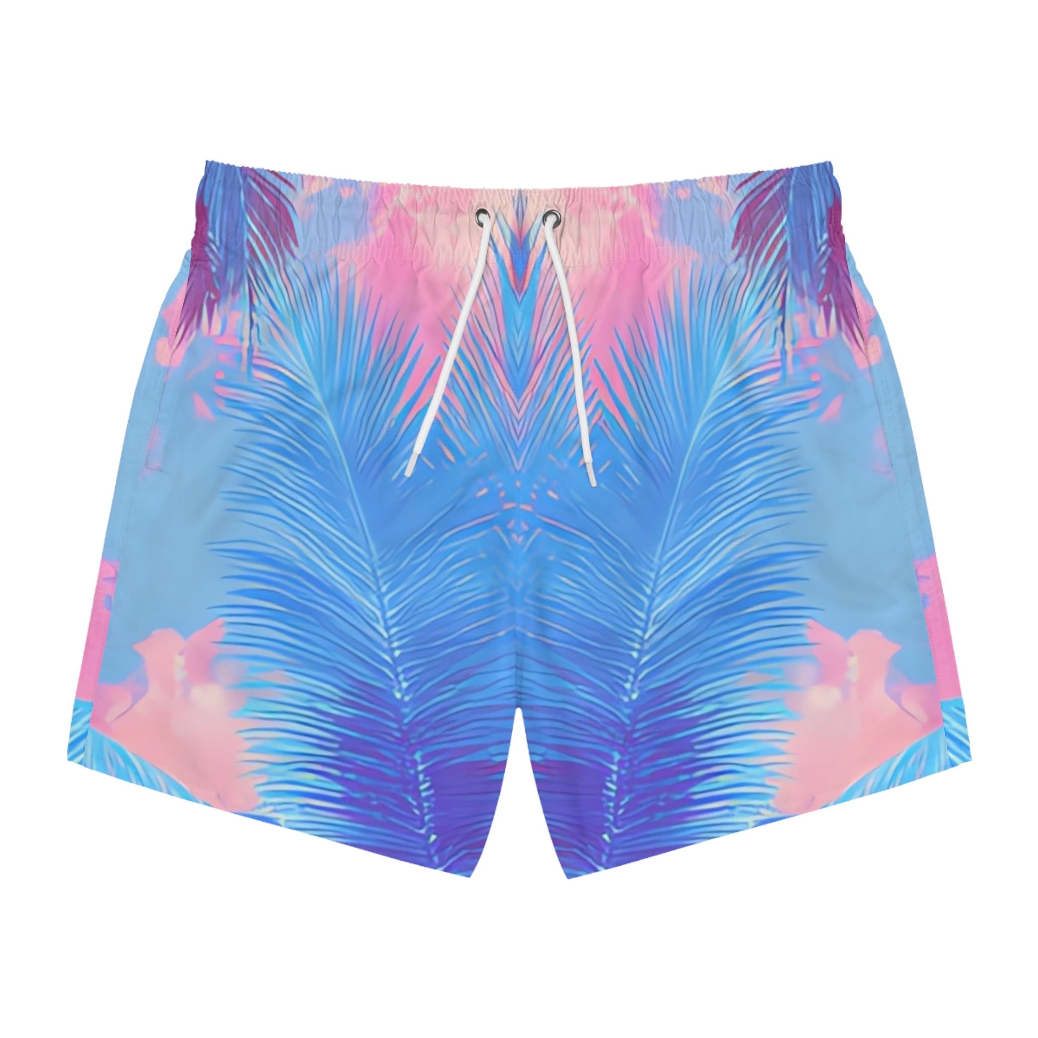 Ethereal Pastel Palms Swim Trunks (AOP), Artsulli - Art is Long, Life is Short, All Over Prints, Size, XS, Color, Seam thread color automatically matched to design, , , 18596094328826912222