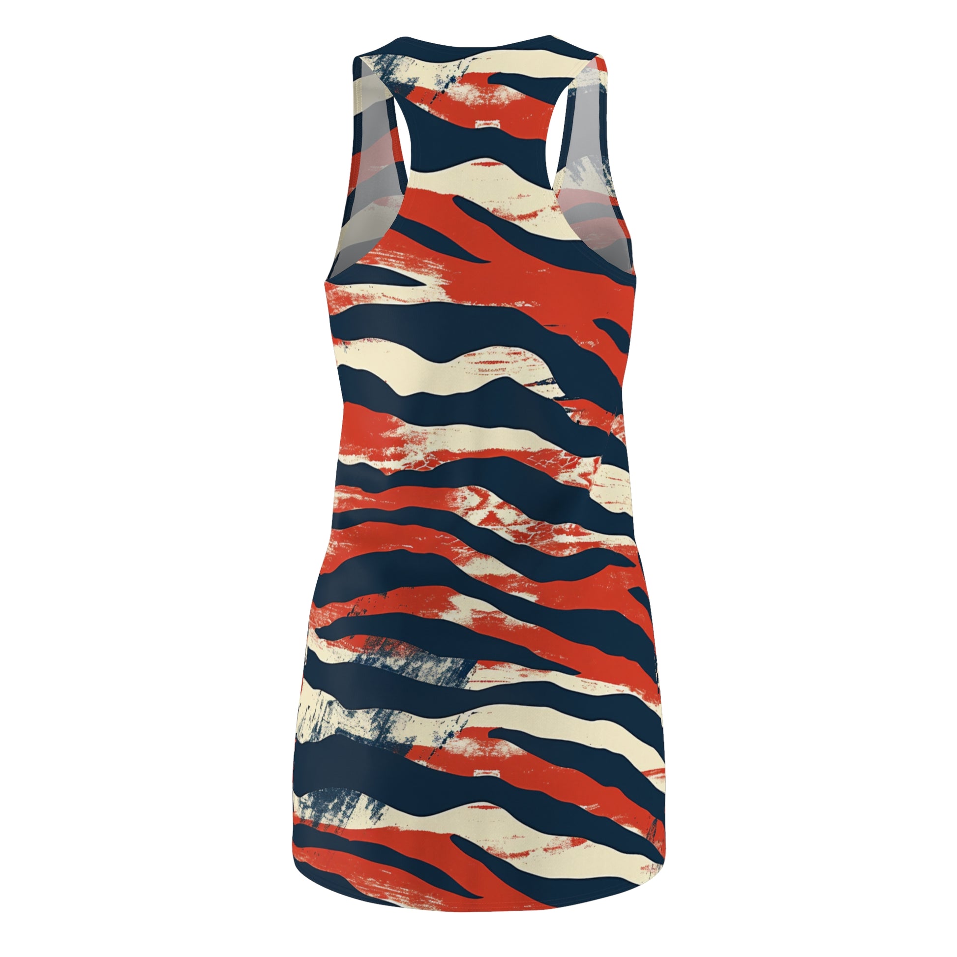 Camo Tiger Stripes Women's Cut & Sew Racerback Dress (AOP), Artsulli - Art is Long, Life is Short, All Over Prints, , , , , , , 