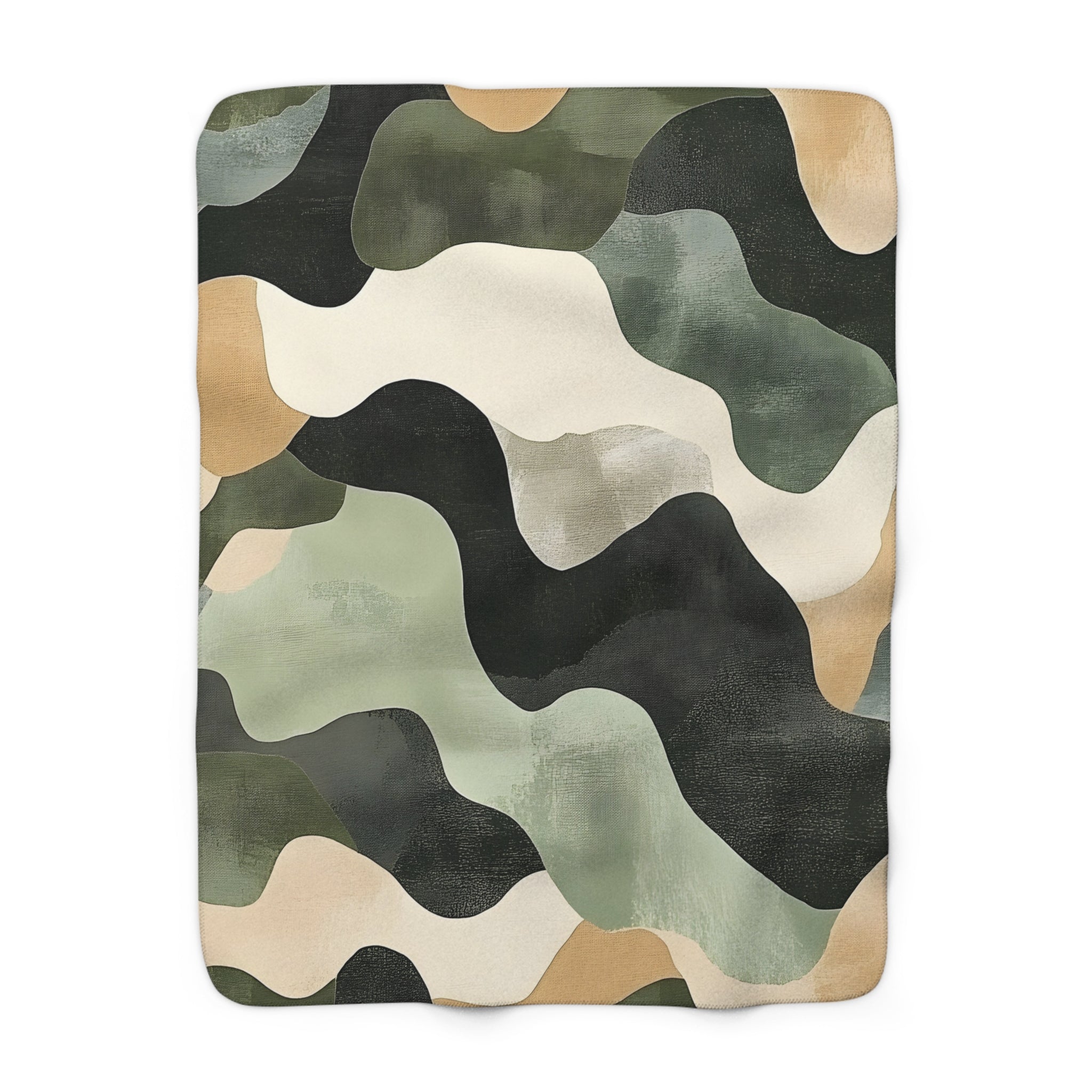 Camo Art Sherpa Fleece Blanket, Artsulli - Art is Long, Life is Short, Home Decor, Size, 50" × 60", , , , , 13518677166741
