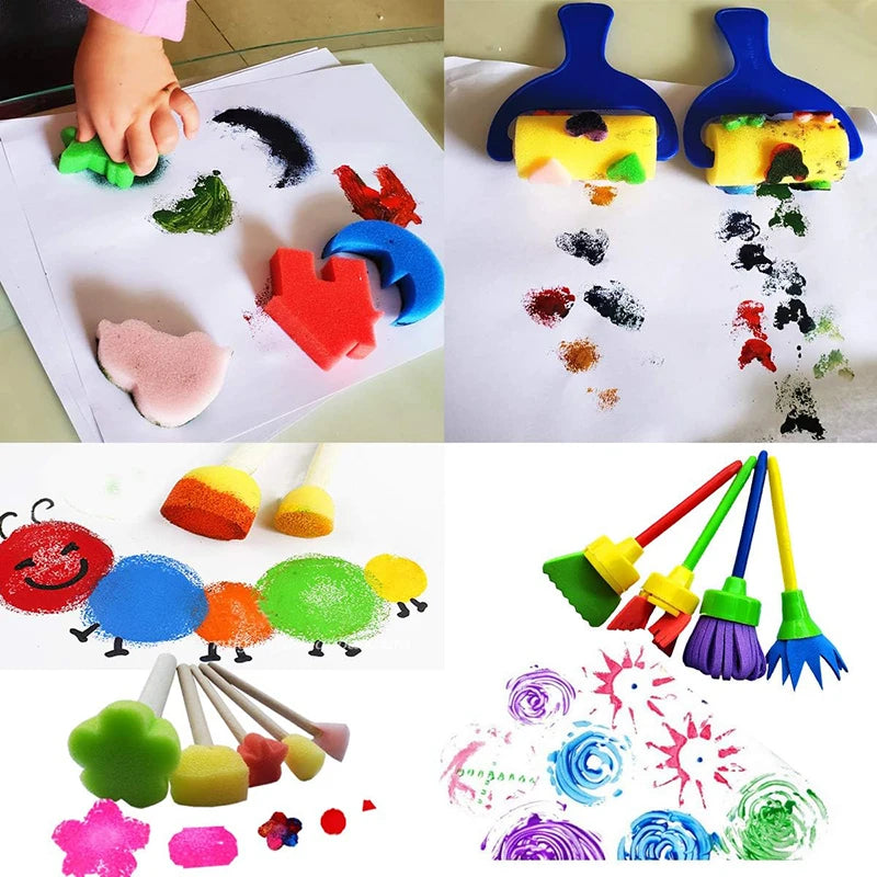 Painting Sponge Brush Art Craft Halloween Drawing Graffiti Tools Office Culture Educational Supplies Roller Seal Stamps TMZ