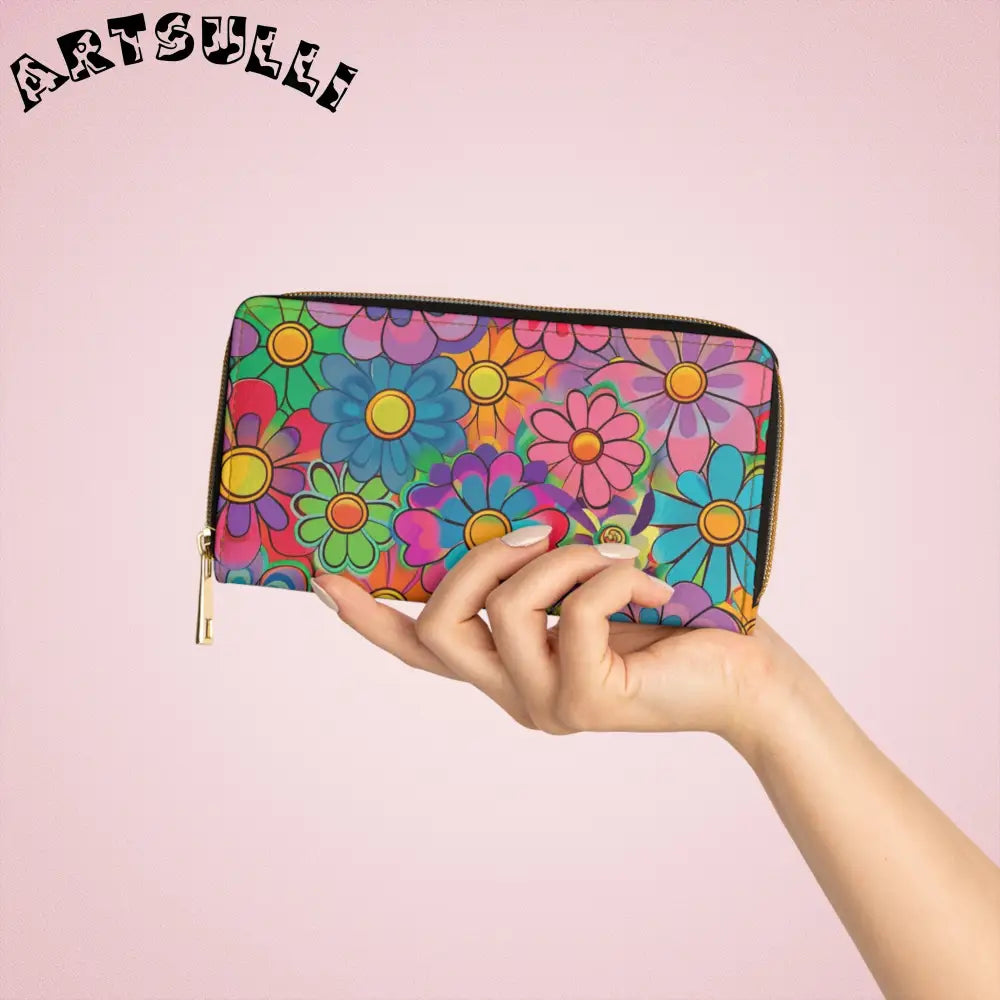 JAKKOUTTHEBXX Chromatic Daisy Dream II Zipper Wallet JAKKOUTTHEBXX