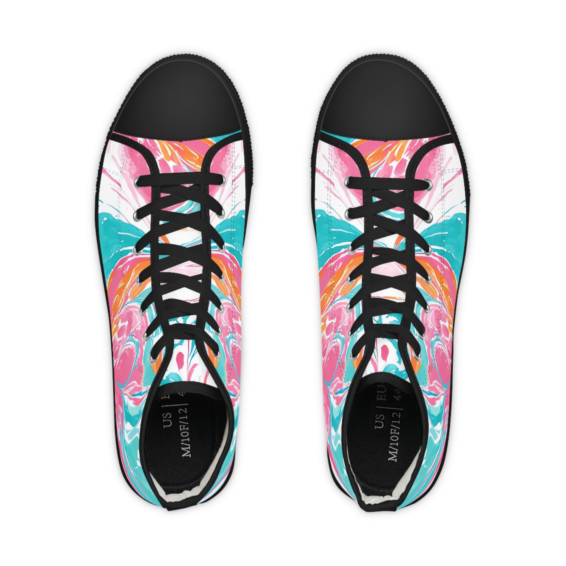 Liquid Pastel Spill II Multi-Color Men's High Top Sneakers, Artsulli - Art is Long, Life is Short, Shoes, , , , , , , 