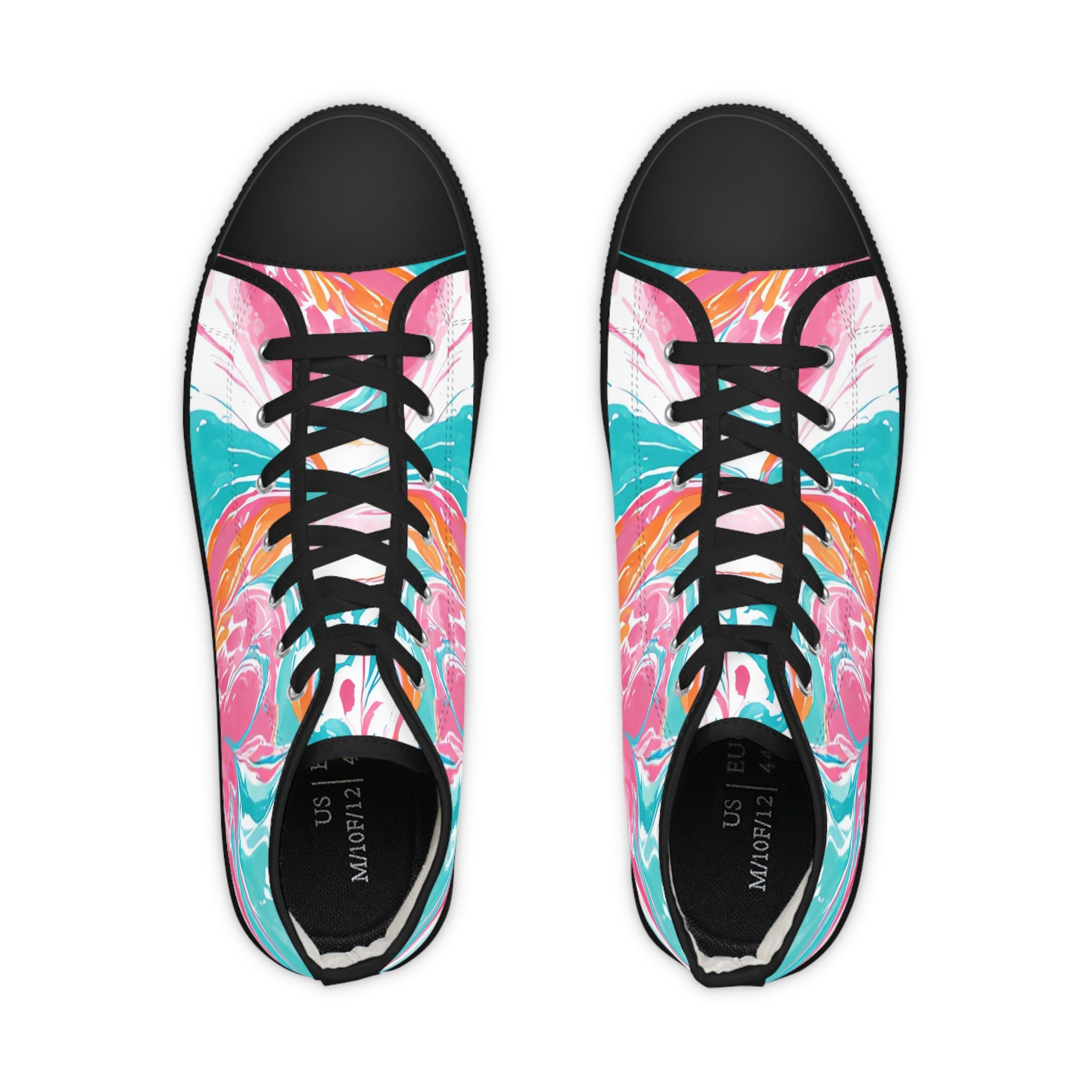 Liquid Pastel Spill II Multi-Color Men's High Top Sneakers, Artsulli - Art is Long, Life is Short, Shoes, , , , , , , 