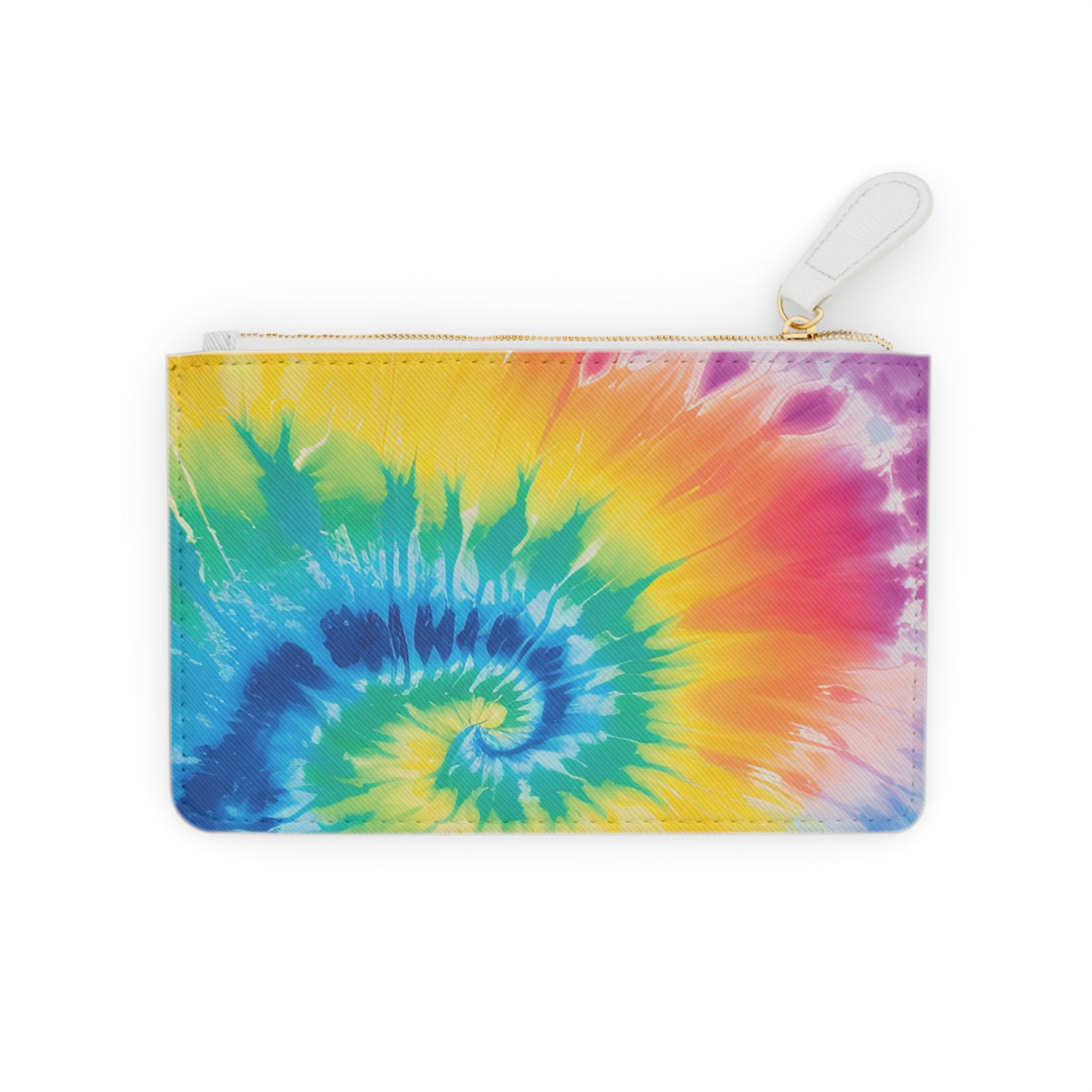 Tie Dye Mini Clutch Bag, Artsulli - Art is Long, Life is Short, Bags, Size, 6.3” x 4”, Color, White, , , 77715340637216913196