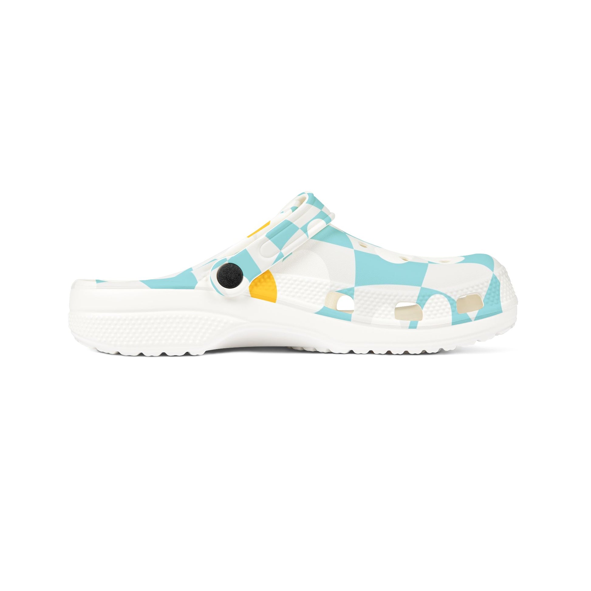 Trippy Check Garden EVA Foam Rubber Shoes (AOP), Artsulli - Art is Long, Life is Short, Shoes, , , , , , , 