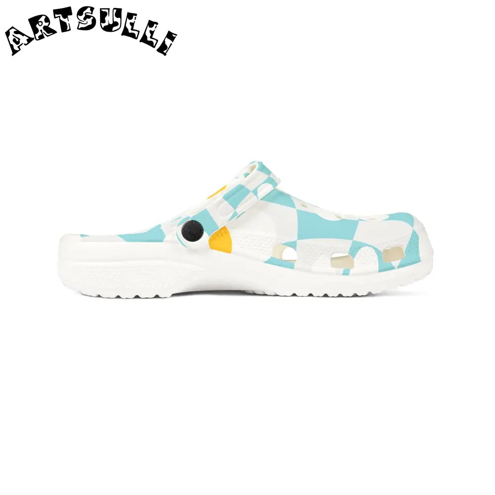JAKKOUTTHEBXX Trippy Check Garden EVA Foam Rubber Shoes (AOP)