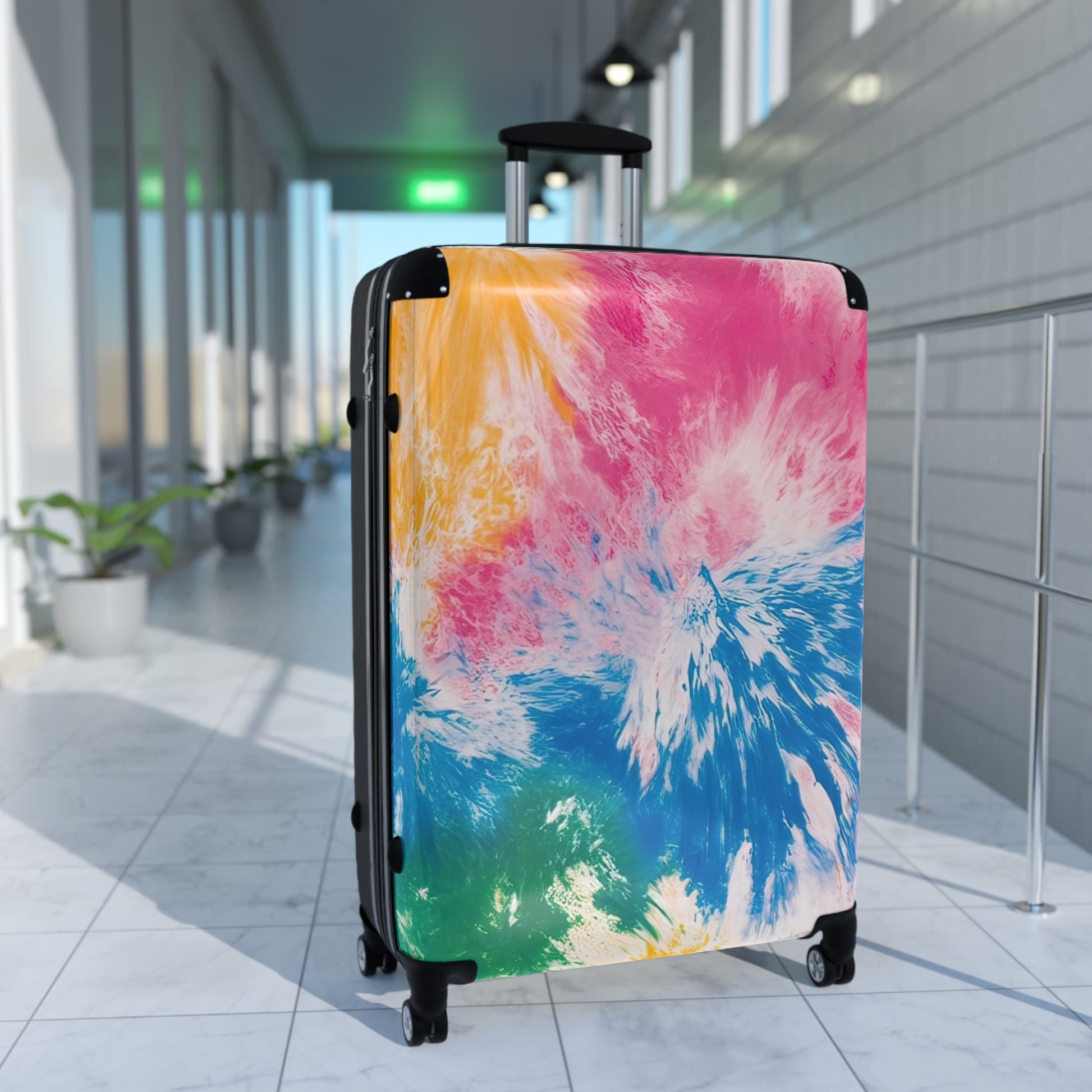 Tie Dye Splash Suitcase, Artsulli - Art is Long, Life is Short, Bags, , , , , , , 