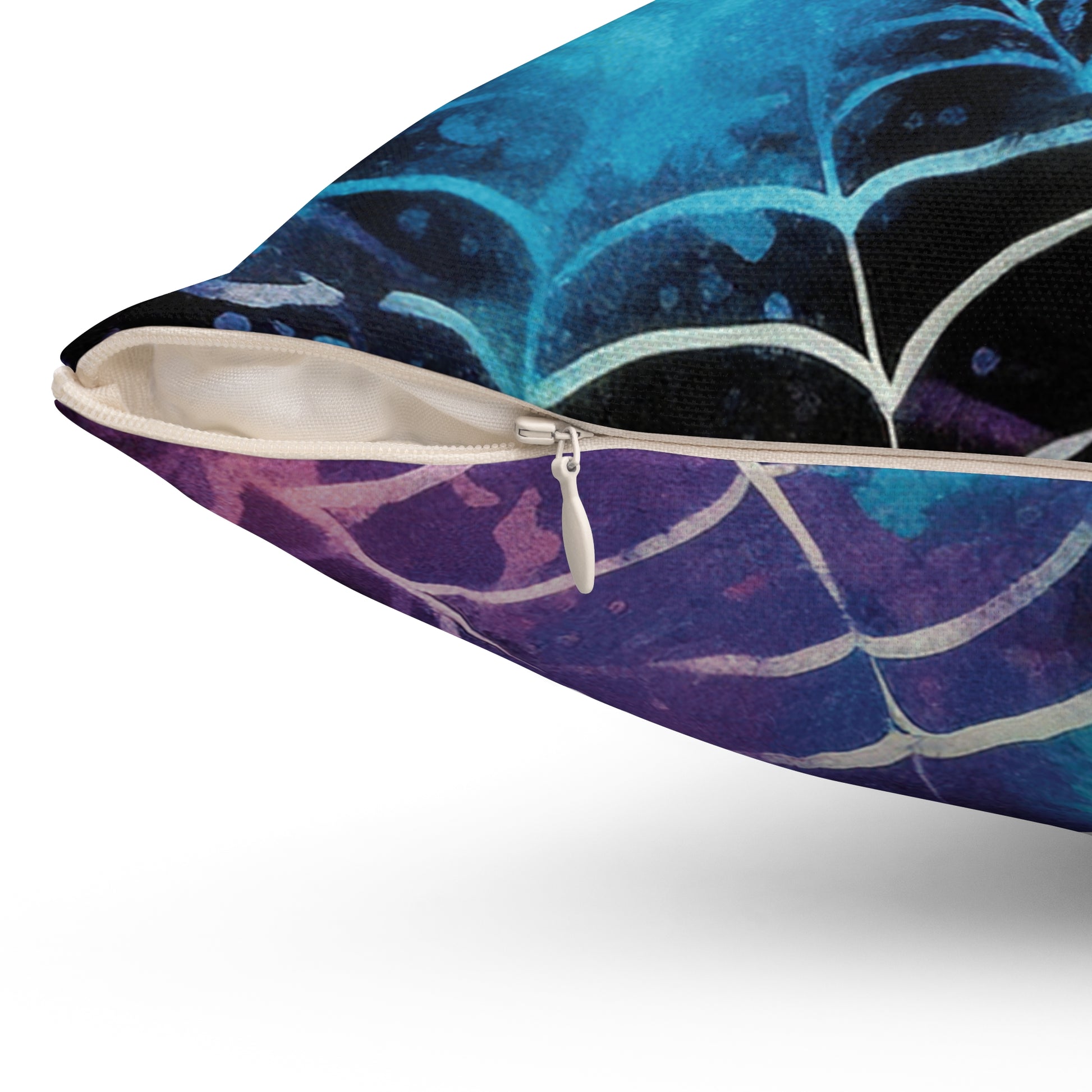 Spider Web Tie Dye Spun Polyester Square Pillow, Artsulli - Art is Long, Life is Short, Home Decor, , , , , , , 