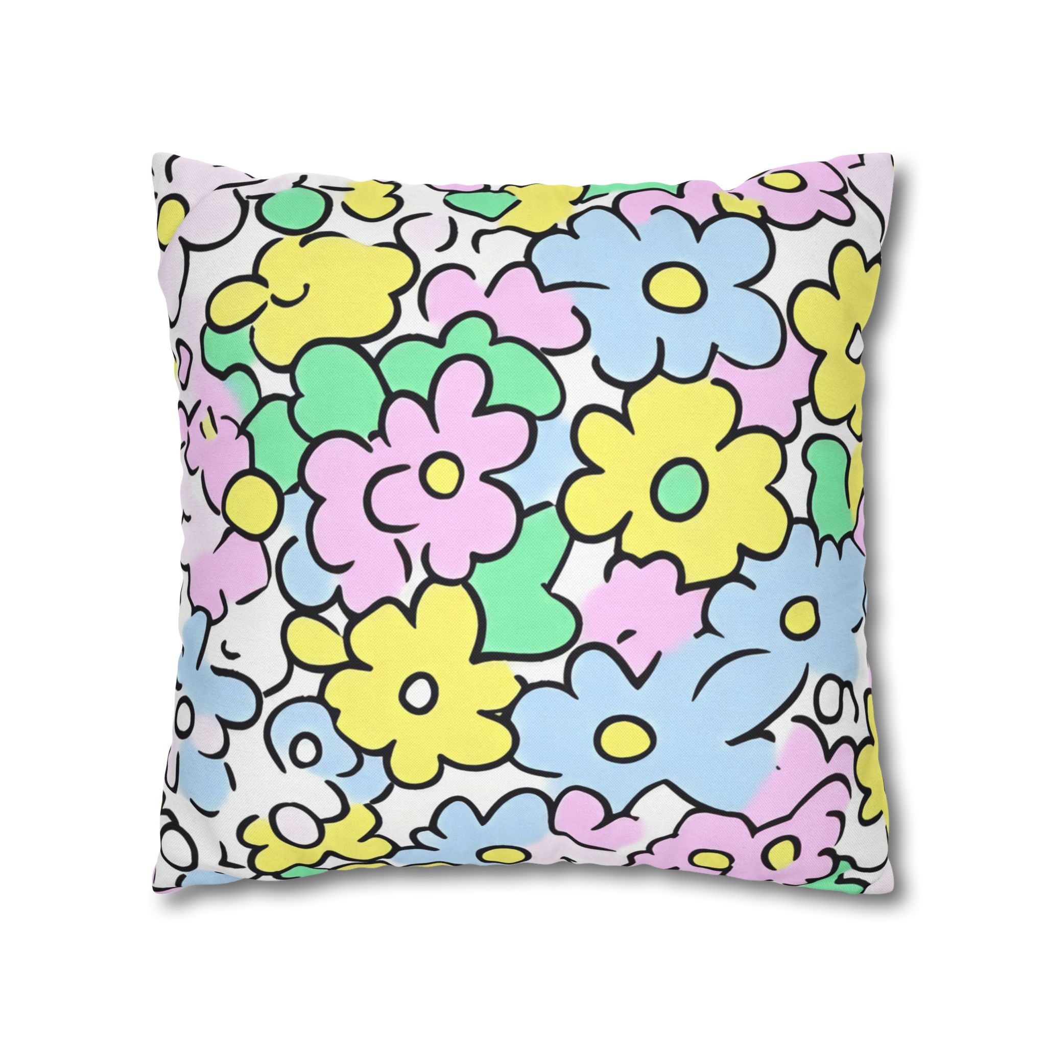 Spun Polyester Square Pillowcase