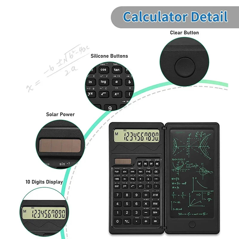 Buy The Best By Artsulli - Art is Long Life Short - VAORLO 2 IN 1 Foldable Scientific Calculators With 6 Inch Writing Tablet Digital