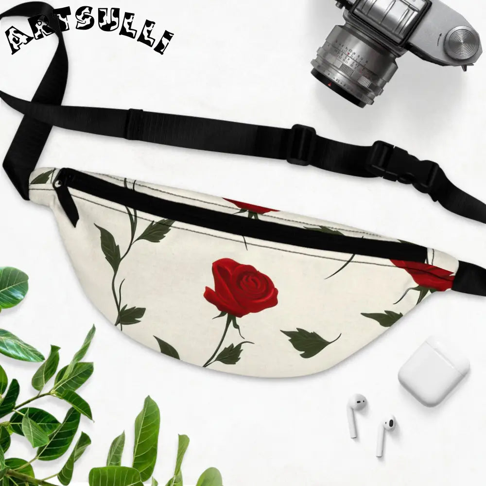 JAKKOUTTHEBXX Red Roses Fanny Pack JAKKOUTTHEBXX Artsulli - Art