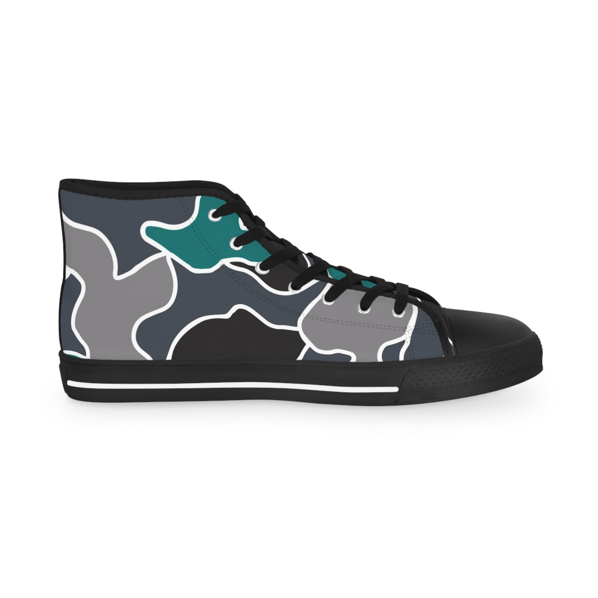 Surreal Camouflage Men's High Top Sneakers, Artsulli - Art is Long, Life is Short, Shoes, , , , , , , 