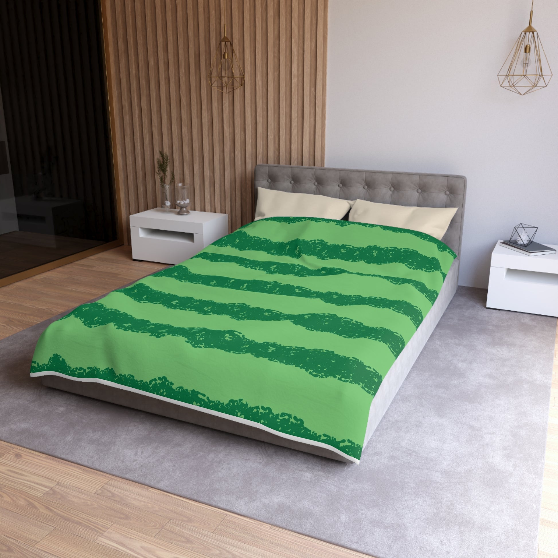Watermelon Green Microfiber Duvet Cover, Artsulli - Art is Long, Life is Short, Home Decor, , , , , , , 
