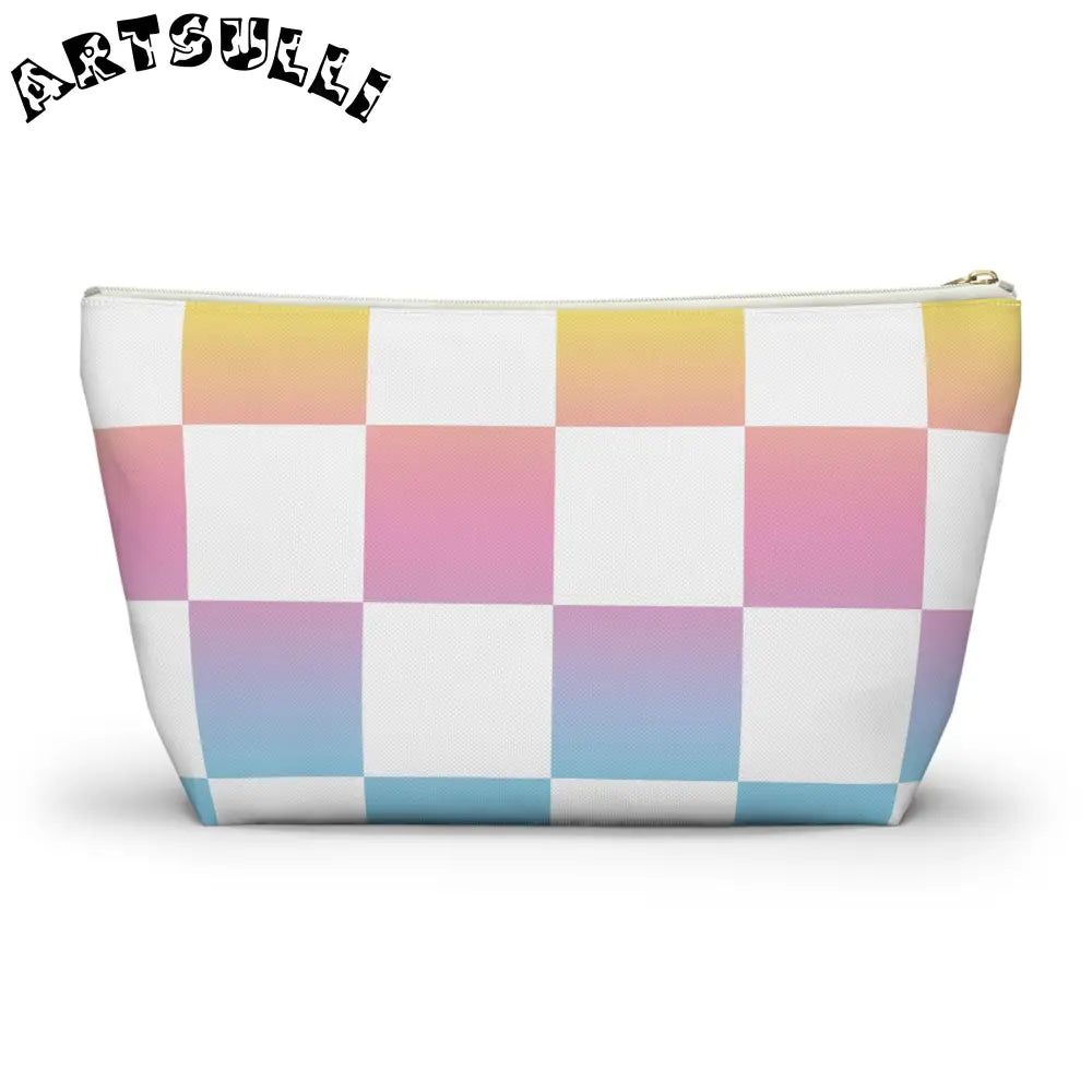 JAKKOUTTHEBXX Vaporwave Check Accessory Pouch w T-bottom