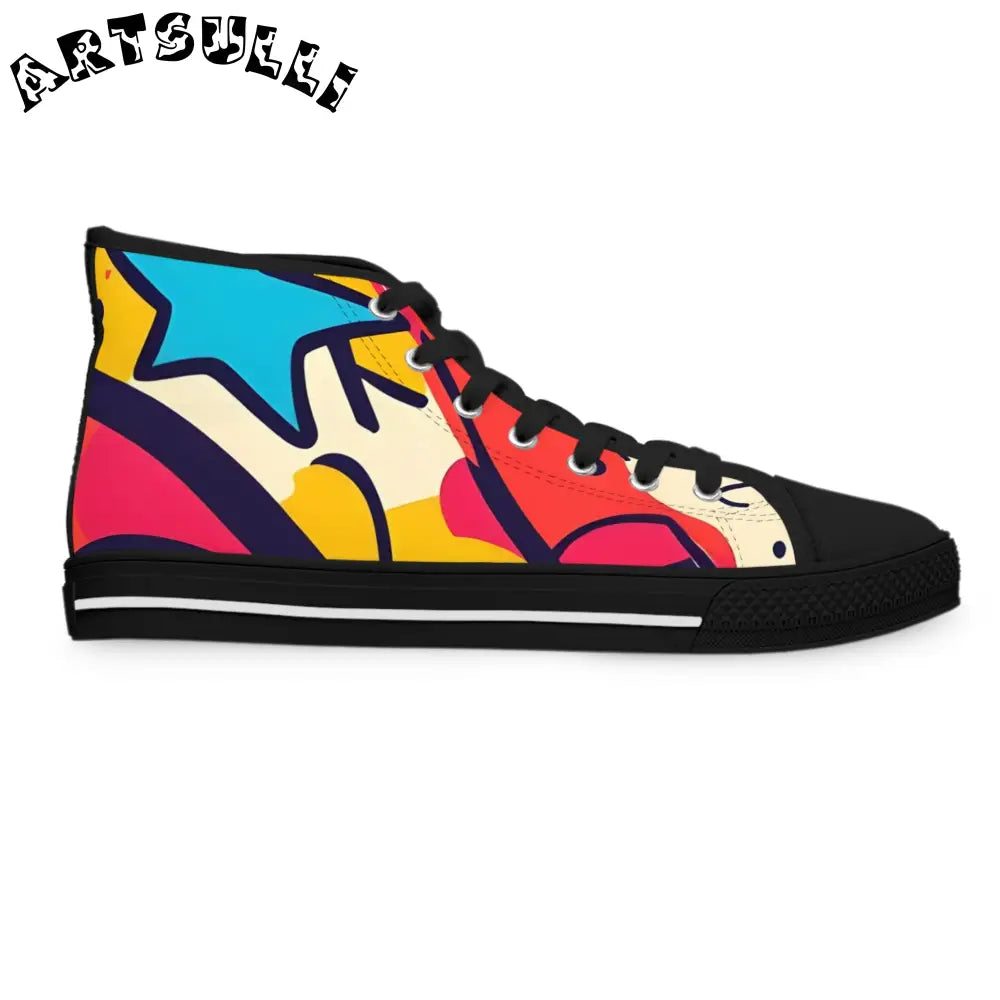 JAKKOUTTHEBXX Comic x Pop Art Women’s High Top Sneakers