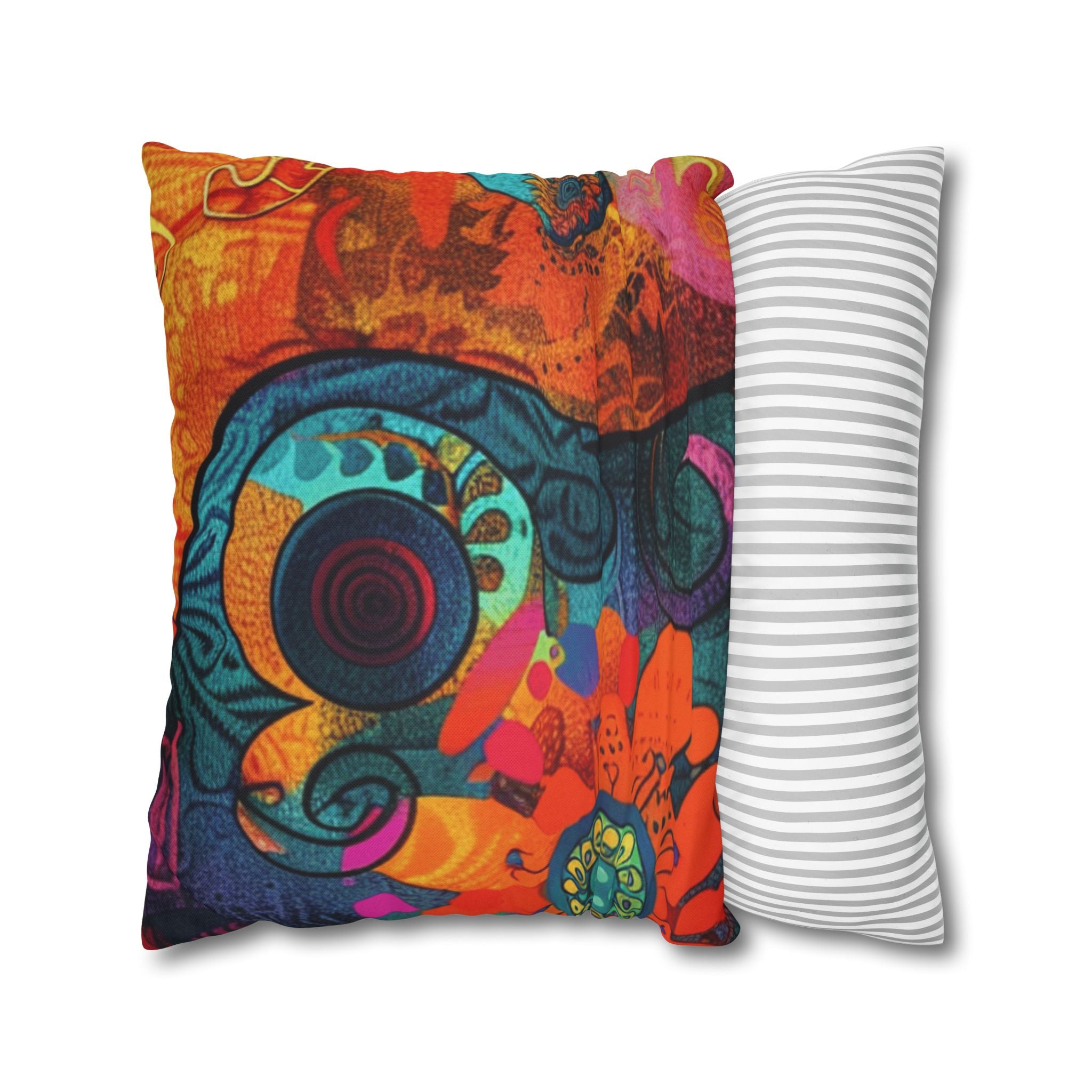 Spun Polyester Square Pillowcase