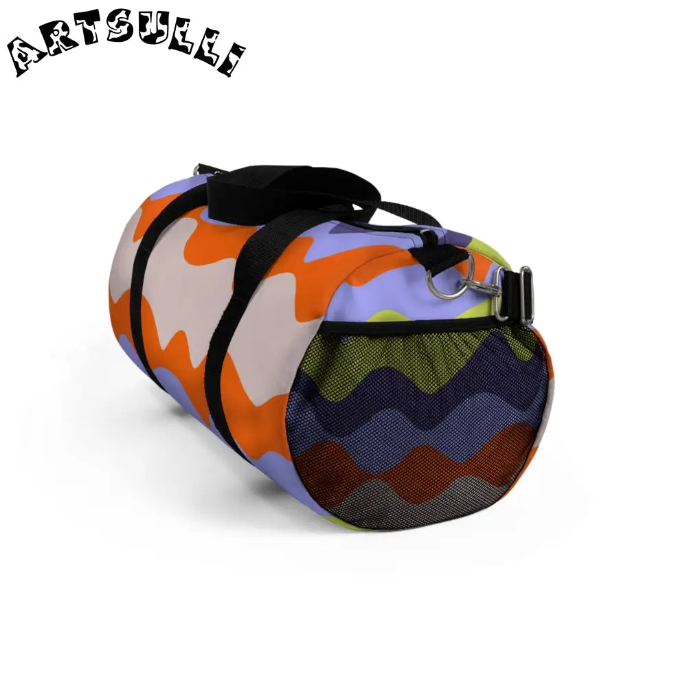 JAKKOUTTHEBXX Waves II Red and Blue Duffel Bag JAKKOUTTHEBXX