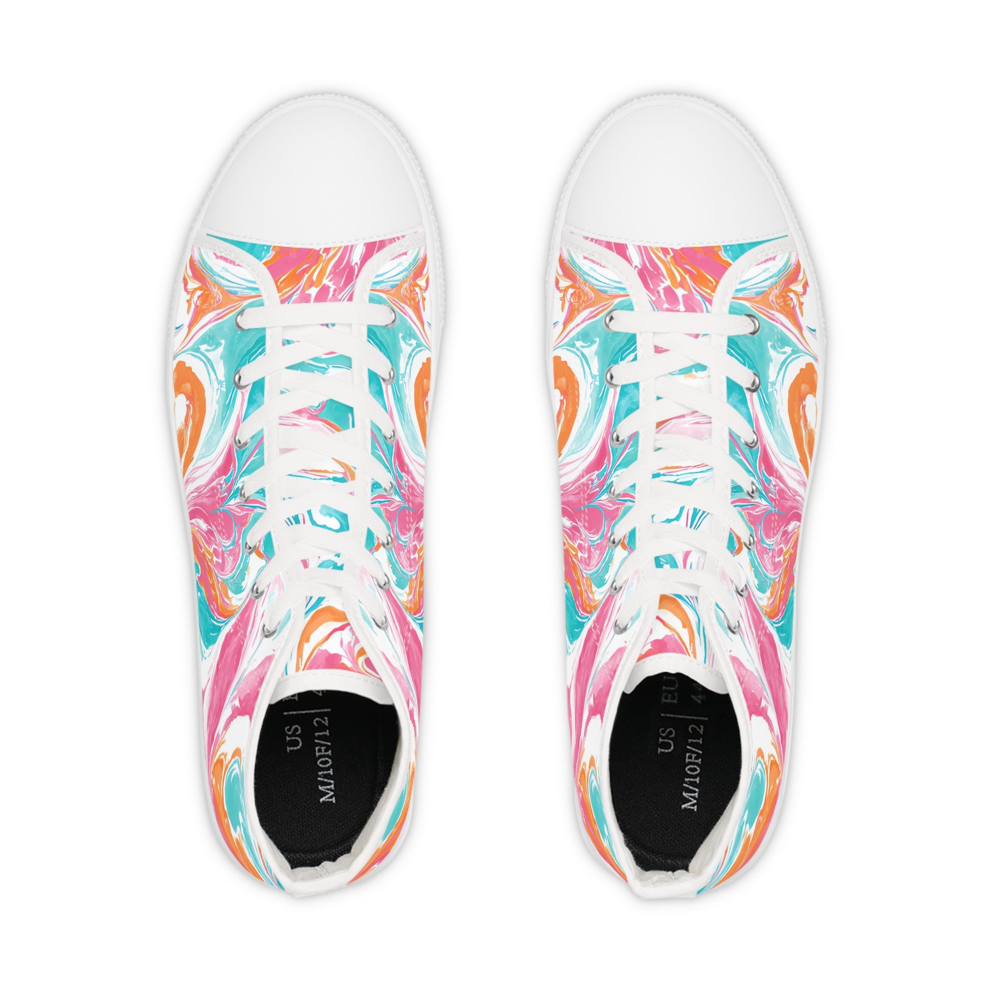 Liquid Pastel Spill III Multi-Color Men's High Top Sneakers, Artsulli - Art is Long, Life is Short, Shoes, , , , , , , 