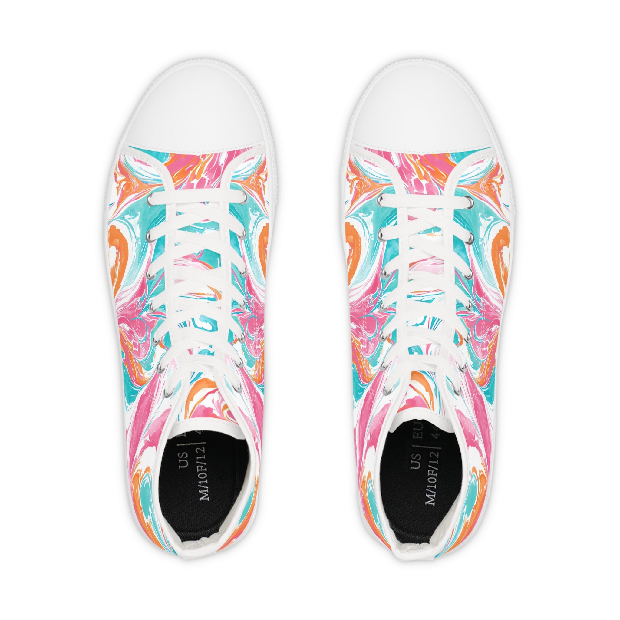 Liquid Pastel Spill III Multi-Color Men's High Top Sneakers, Artsulli - Art is Long, Life is Short, Shoes, , , , , , , 
