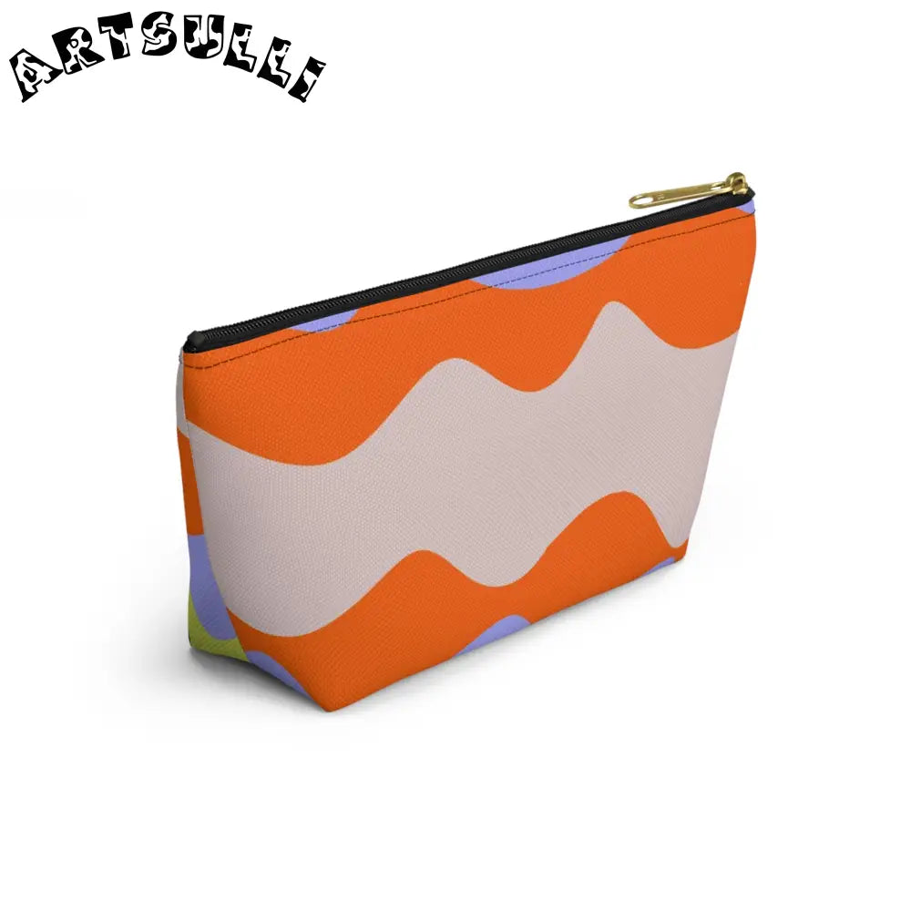 JAKKOUTTHEBXX Waves Red and Blue Accessory Pouch w T-bottom