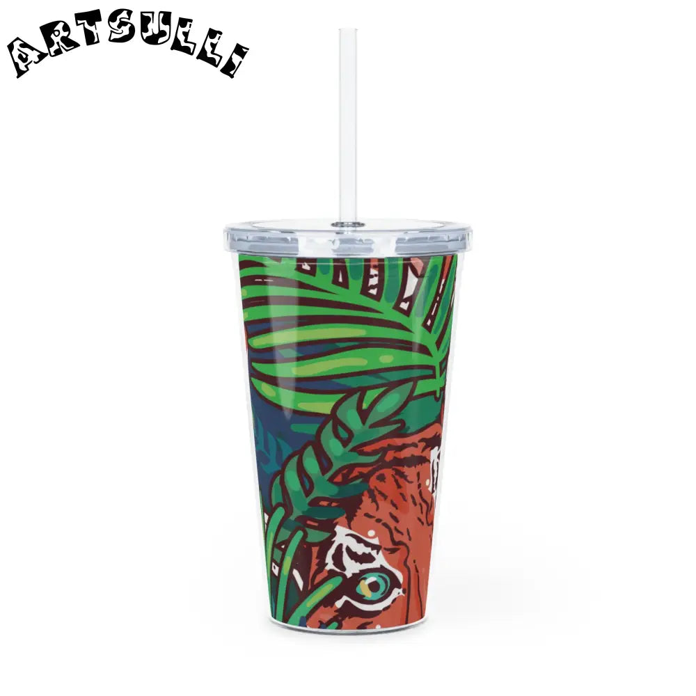 JAKKOUTTHEBXX Tropical Jungle Tigers Blue and Green Saturated Jungle