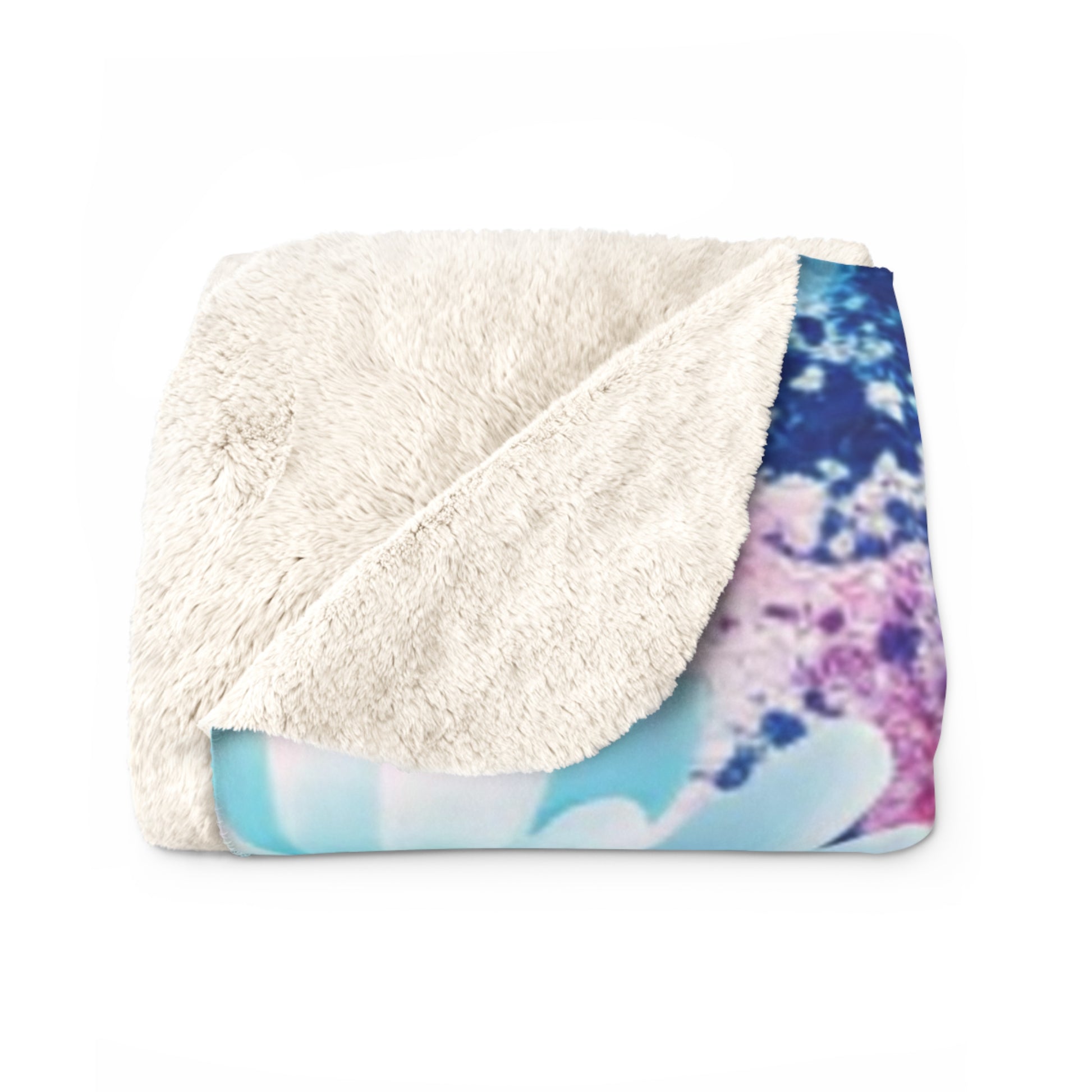Magical Flower Explosion Multi-Color Sherpa Fleece Blanket, Artsulli - Art is Long, Life is Short, Home Decor, , , , , , , 