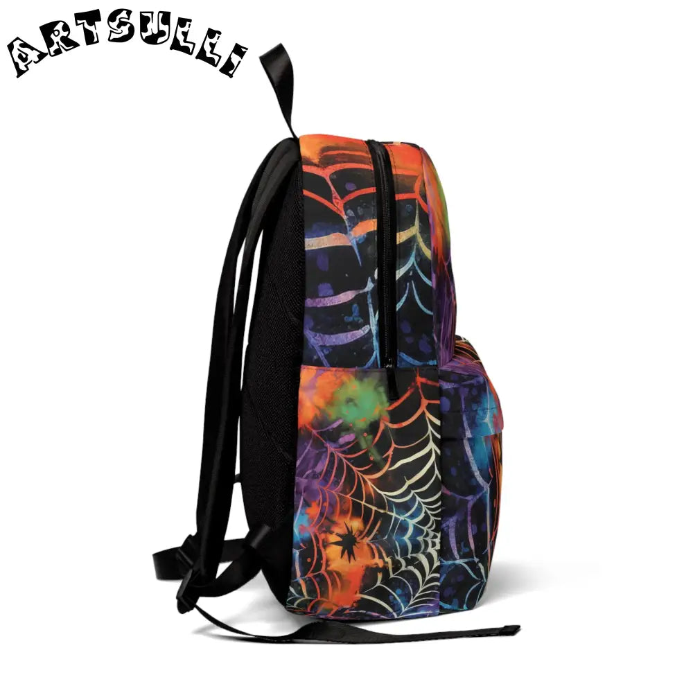 JAKKOUTTHEBXX Colorful Spiderweb and Spider Backpack 2025