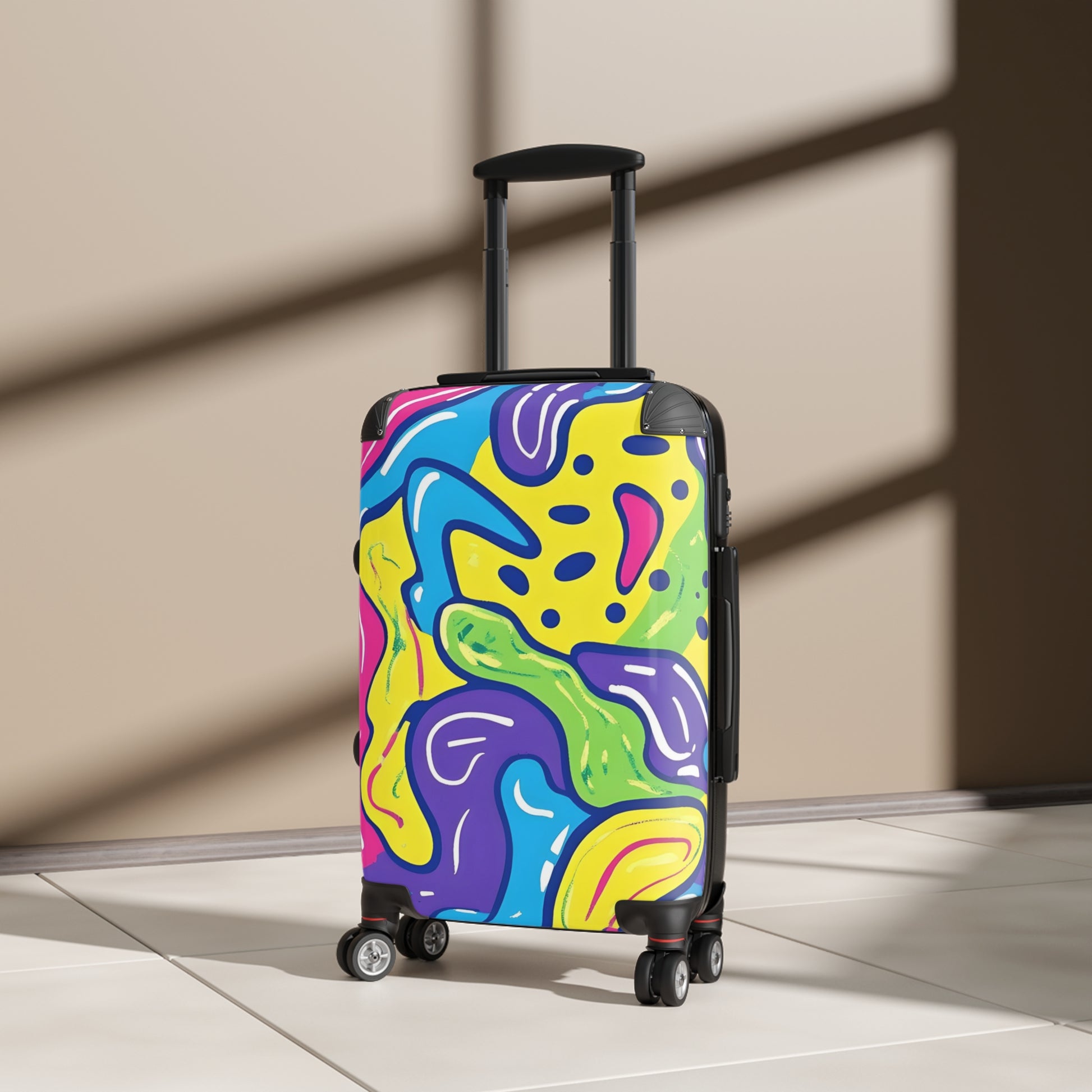 90s Trippy Slime Suitcase, Artsulli - Art is Long, Life is Short, Bags, , , , , , , 