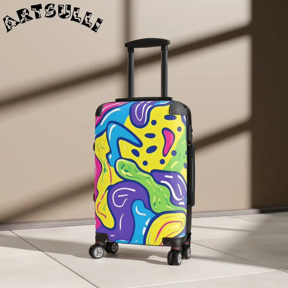 JAKKOUTTHEBXX Colorful Abstract Hard Shell Traveling Suitcase 2025