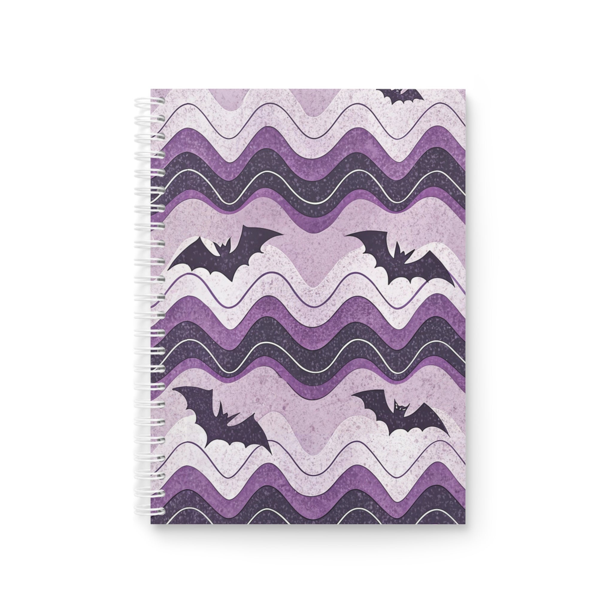 Bat Wave Spiral Notebook, Artsulli - Art is Long, Life is Short, Paper products, Size, One Size, , , , , 44172901781938