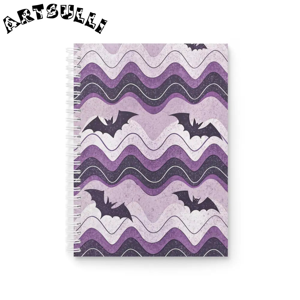JAKKOUTTHEBXX Bat Wave Spiral Notebook JAKKOUTTHEBXX Artsulli - Art