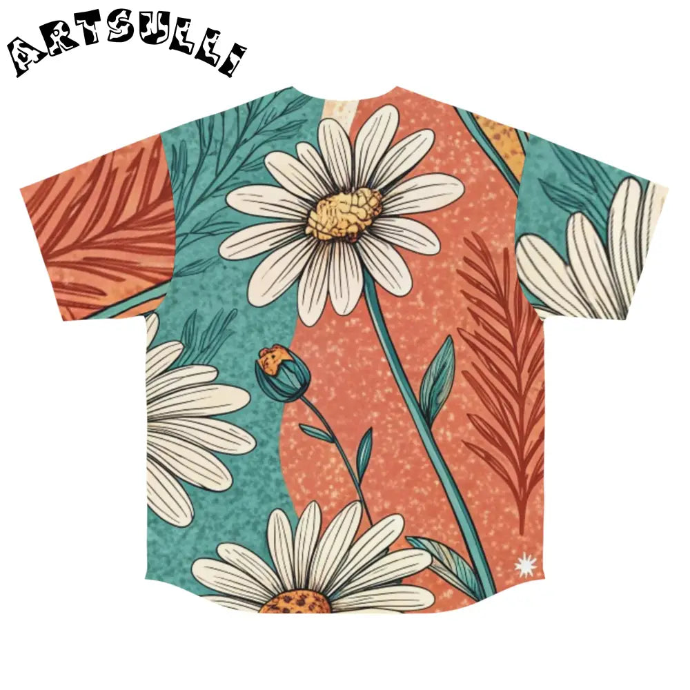 JAKKOUTTHEBXX Retro Daisy Dream Men’s Baseball Jersey (AOP)