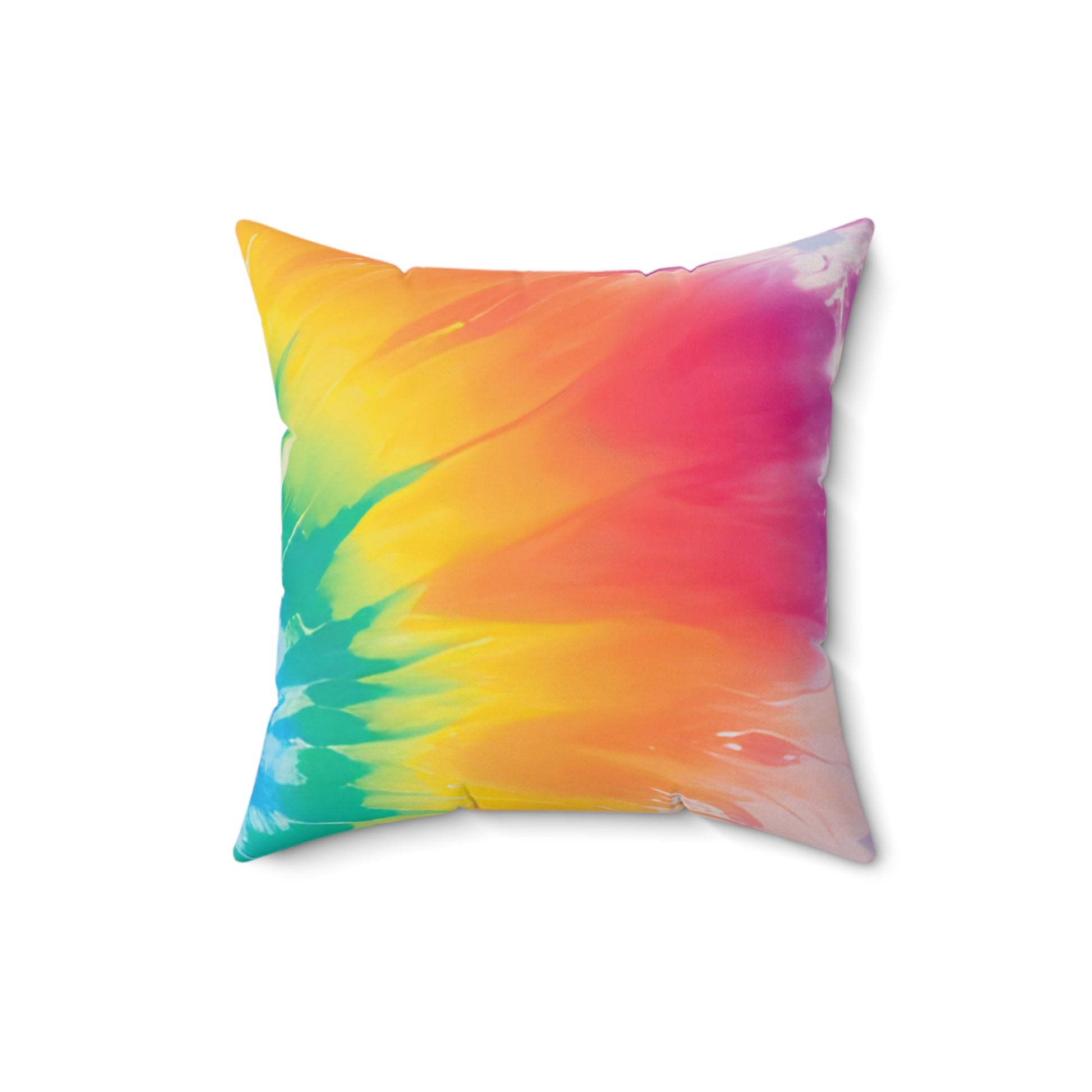 Tie Dye Spun Polyester Square Pillow, Artsulli - Art is Long, Life is Short, Home Decor, , , , , , , 