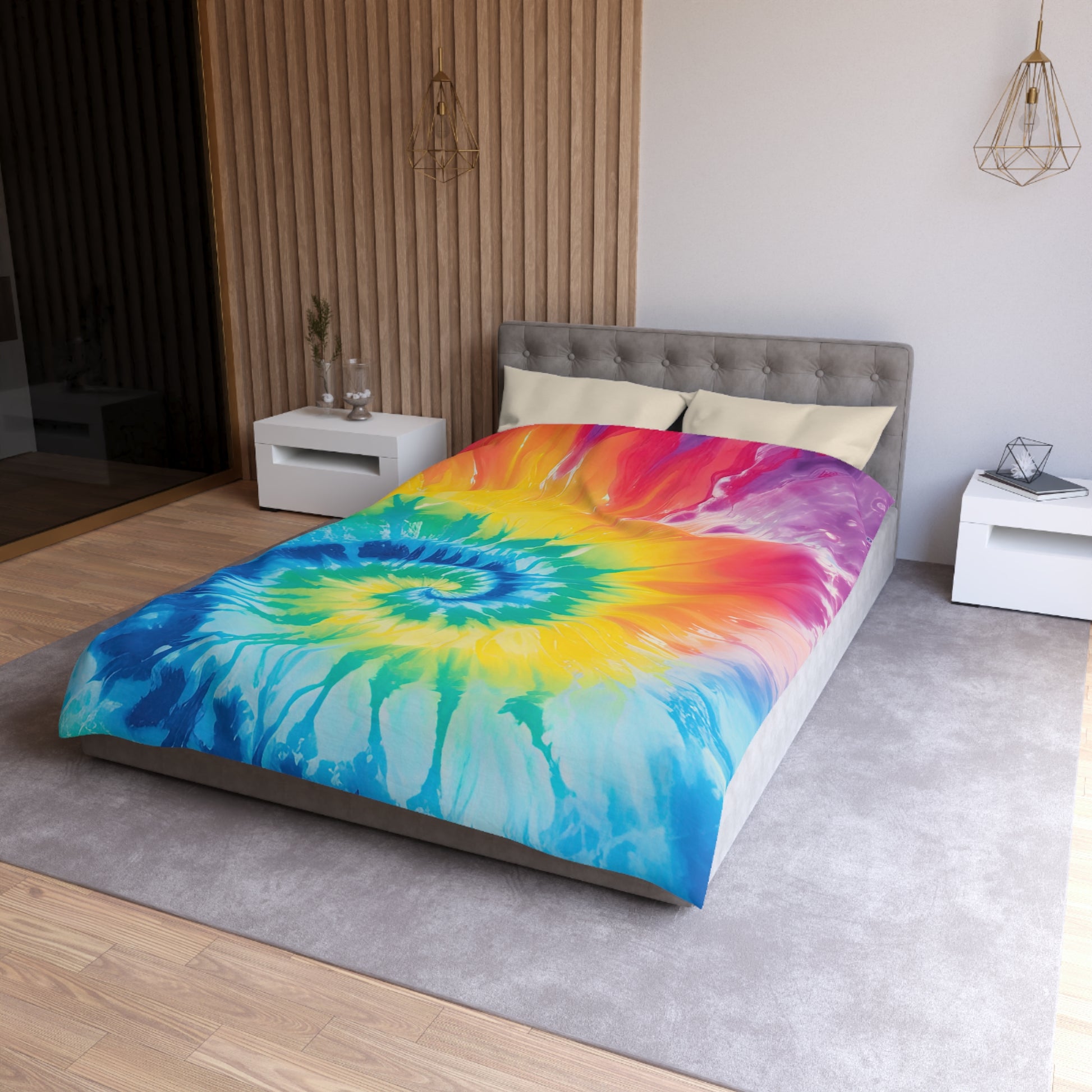 Tie Dye Microfiber Duvet Cover, Artsulli - Art is Long, Life is Short, Home Decor, , , , , , , 