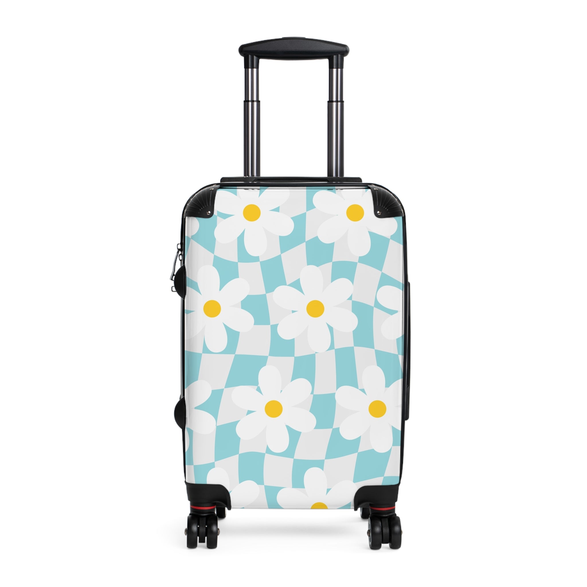 Trippy Check Garden Suitcase, Artsulli - Art is Long, Life is Short, Bags, Size, Small, Color, Black, , , 11582064599715046531