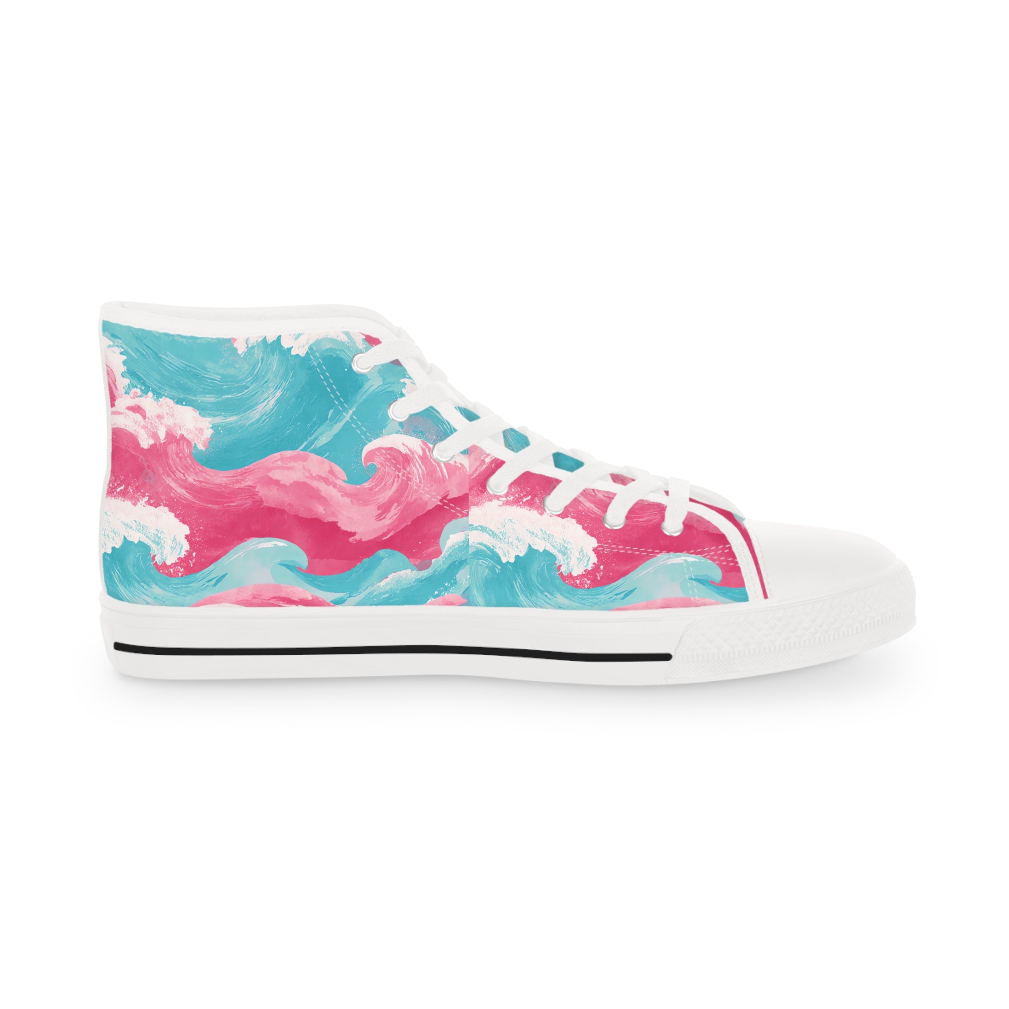 The Great Pastelwave II Men's High Top Sneakers, Artsulli - Art is Long, Life is Short, Shoes, , , , , , , 