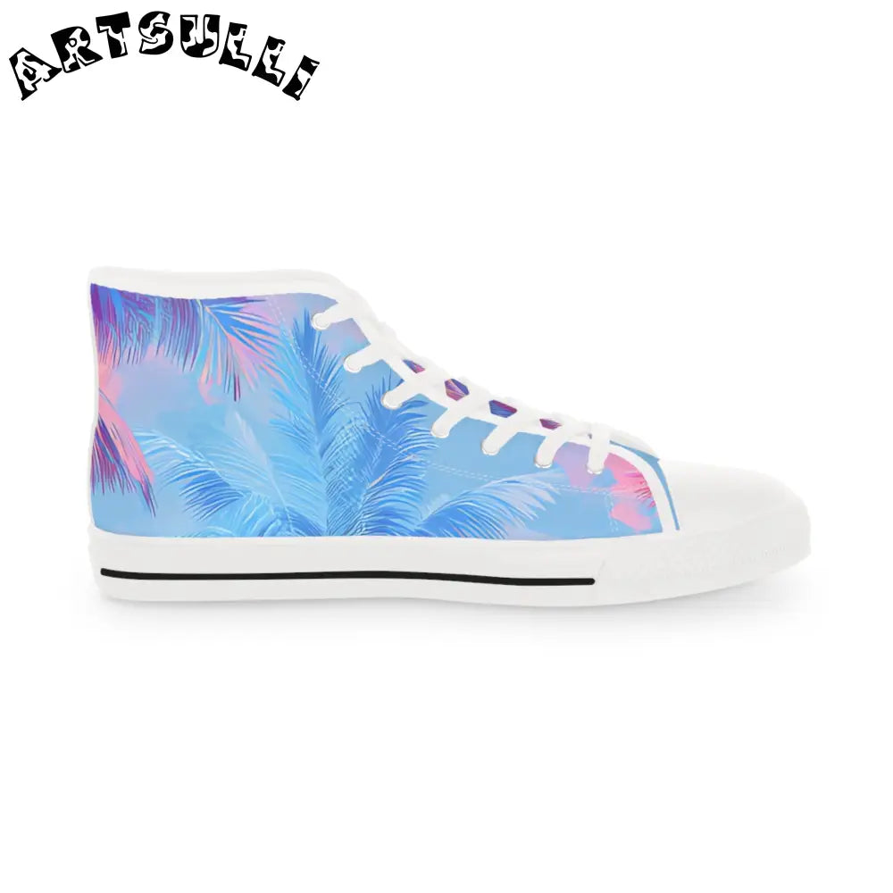 JAKKOUTTHEBXX Ethereal Pastel Palms Men’s High Top Sneakers