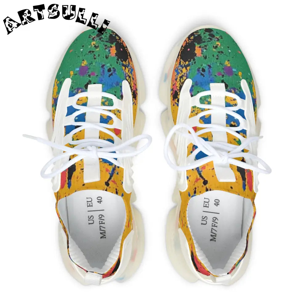 JAKKOUTTHEBXX The Colors Of Paint Splatter Women’s Mesh Sneakers