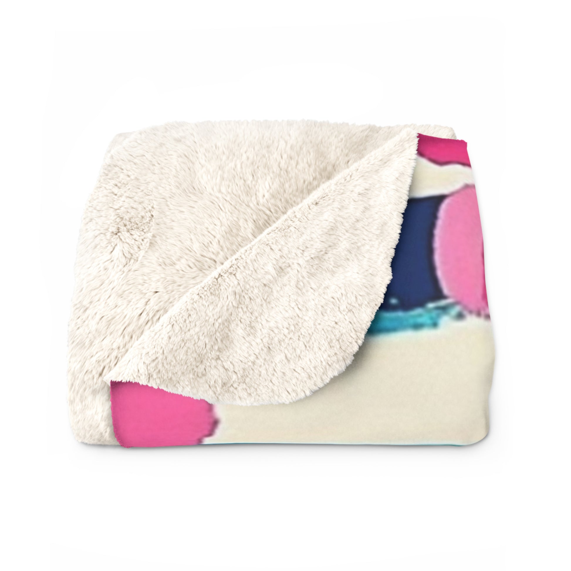 Dayglo Floral Stripes Multi-Color Sherpa Fleece Blanket, Artsulli - Art is Long, Life is Short, Home Decor, , , , , , , 