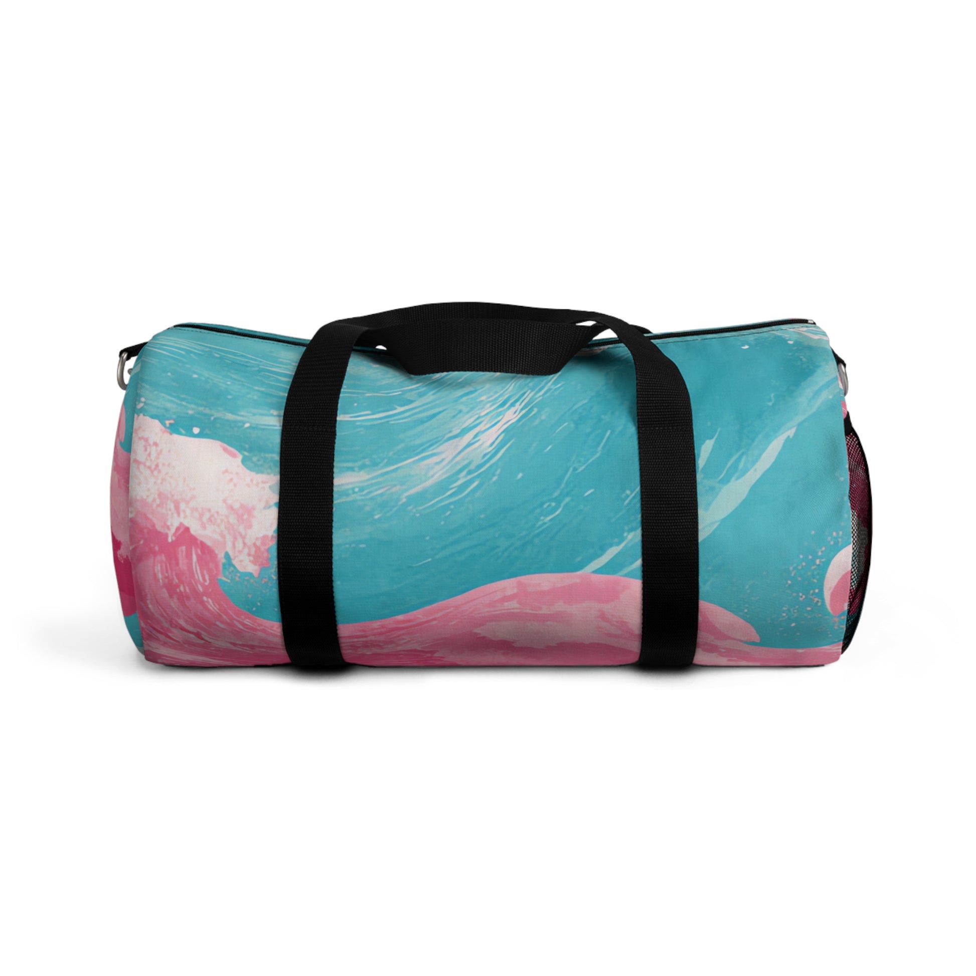 The Great Pastelwave Pink and Blue Duffel Bag, Artsulli - Art is Long, Life is Short, Bags, Size, Small, , , , , 31160672114002107675